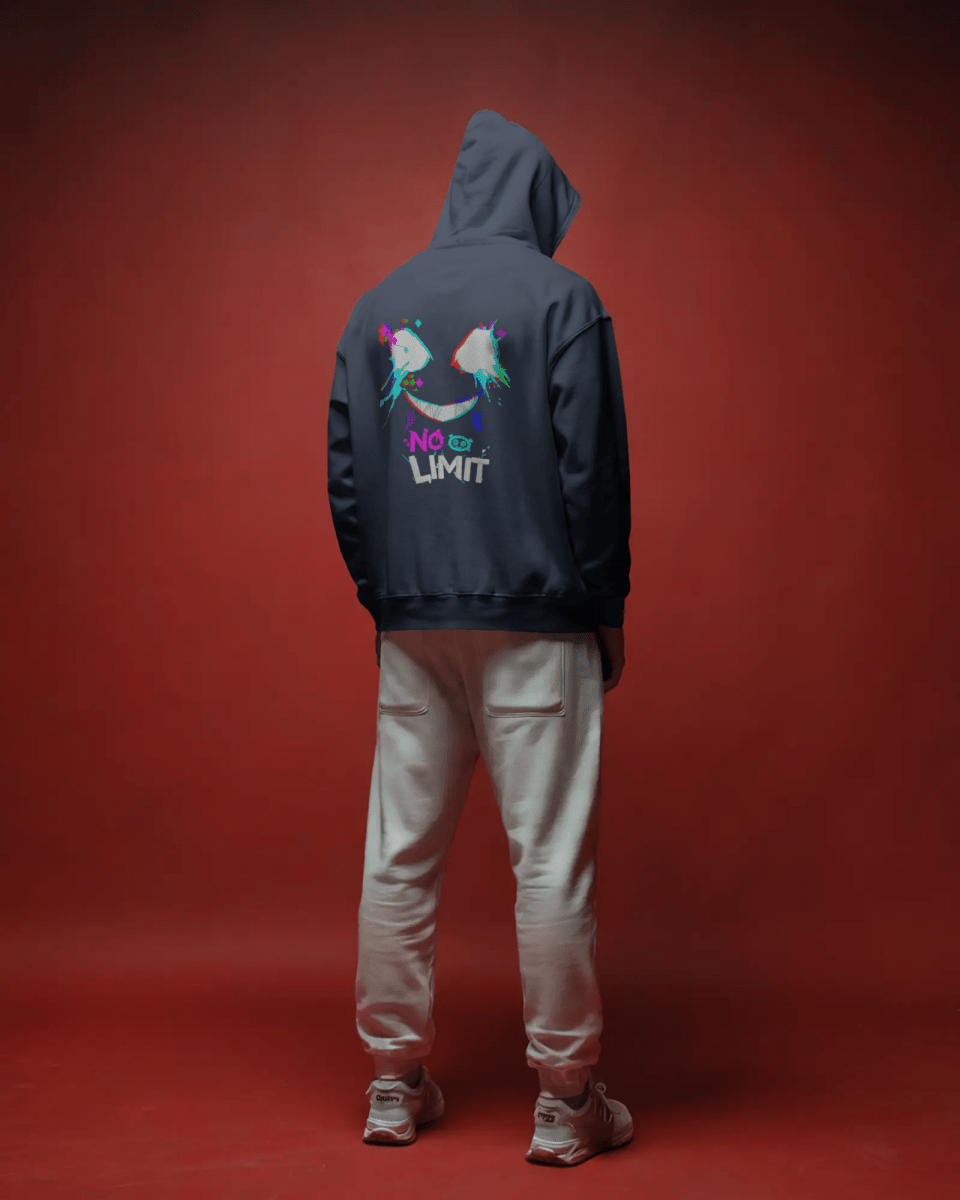 Hoodie "No Limit" - Glitch Collection - TM SignatureHoodie "No Limit" - Glitch CollectionHoodieTM SignatureNavy BlueXSCotton