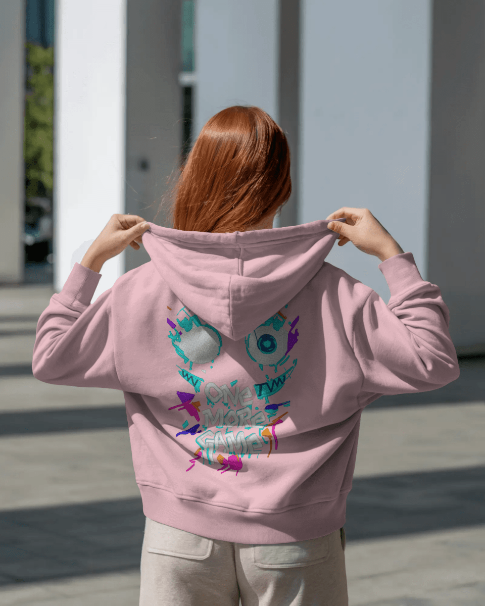 Hoodie "One More Game" - Glitch Collection - TM SignatureHoodie "One More Game" - Glitch CollectionHoodieTM SignaturePinkXSCotton