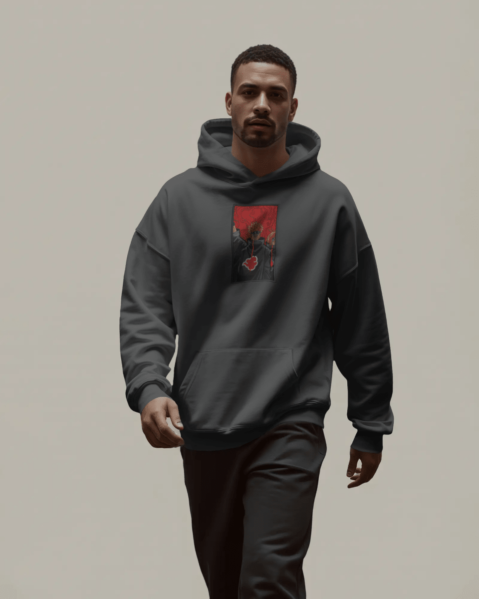 Hoodie Pain - Naruto Shippuden Embroidered Design - TM SignatureHoodie Pain - Naruto Shippuden Embroidered DesignHoodieTM SignatureDark GrayXSCotton