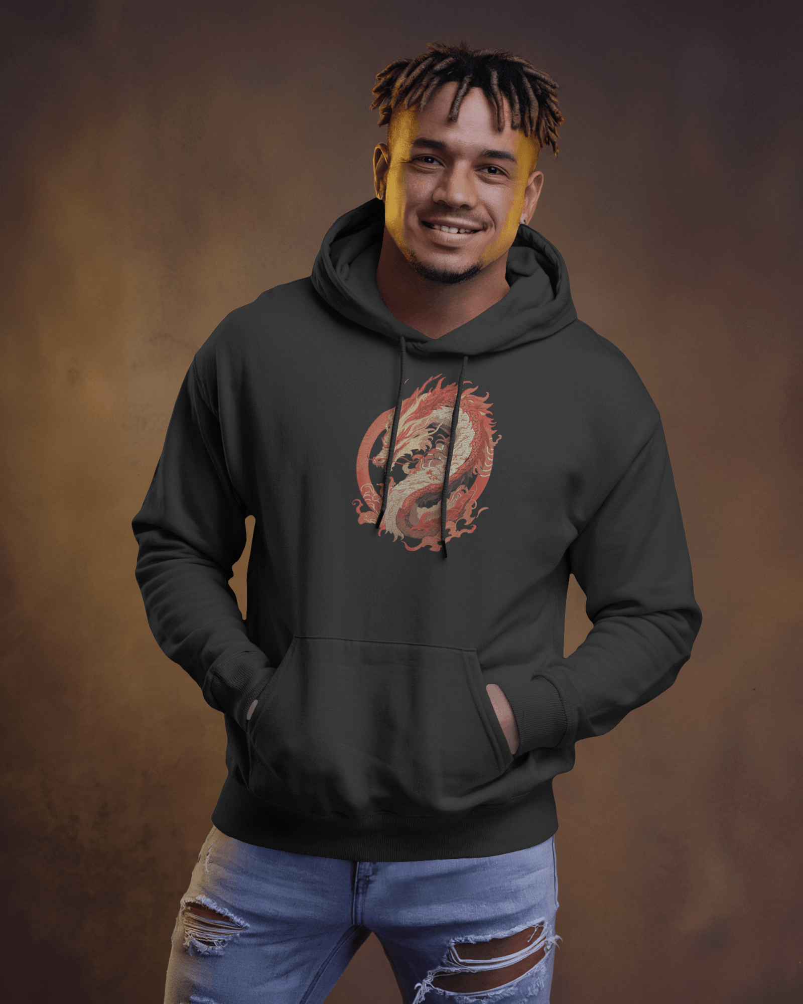 Hoodie Red Dragon Premium Embroidered Design - TM SignatureHoodie Red Dragon Premium Embroidered DesignHoodieTM SignatureBlackXSCotton