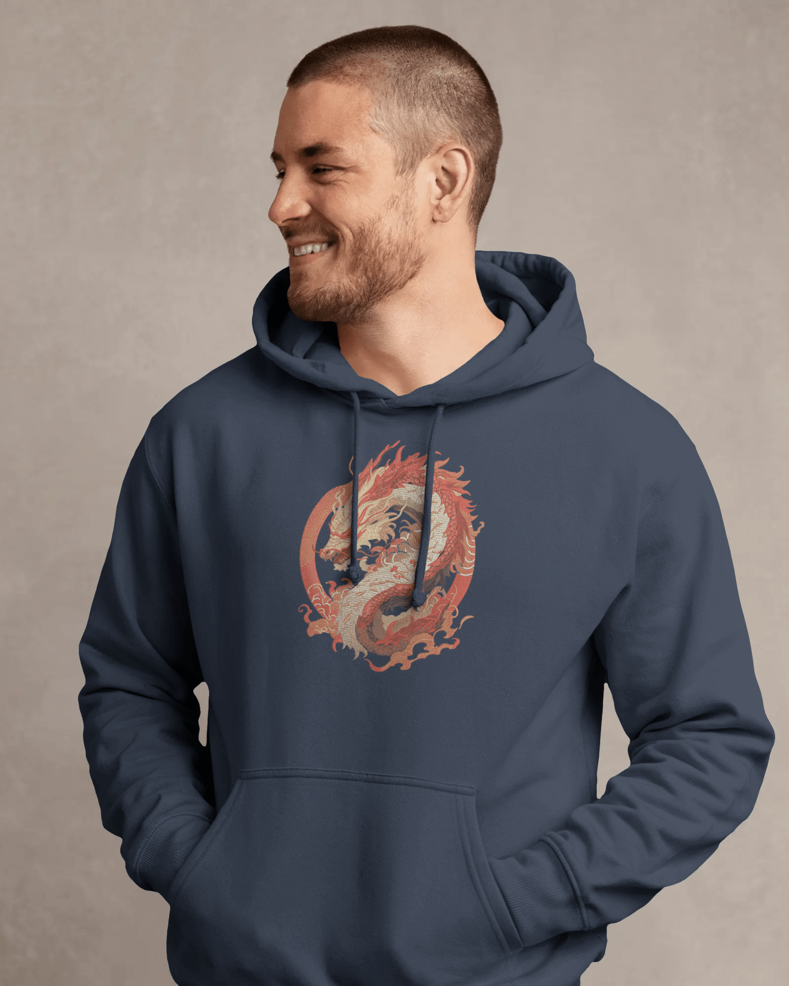 Hoodie Red Dragon Premium Embroidered Design - TM SignatureHoodie Red Dragon Premium Embroidered DesignHoodieTM SignatureNavyXSCotton