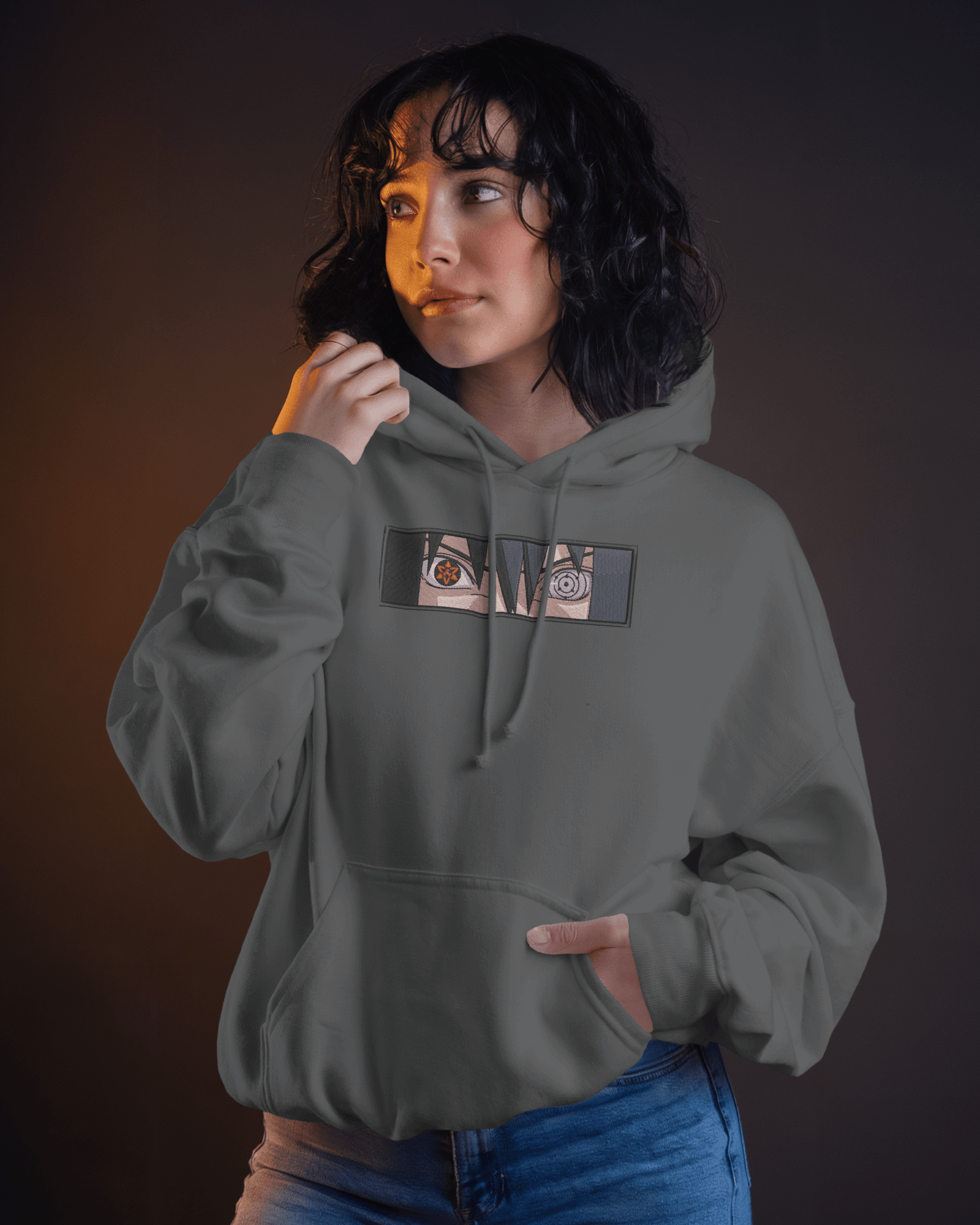 Hoodie Sasuke Uchiha Eyes Embroidered Design - TM SignatureHoodie Sasuke Uchiha Eyes Embroidered DesignHoodieTM SignatureGrayXSCotton