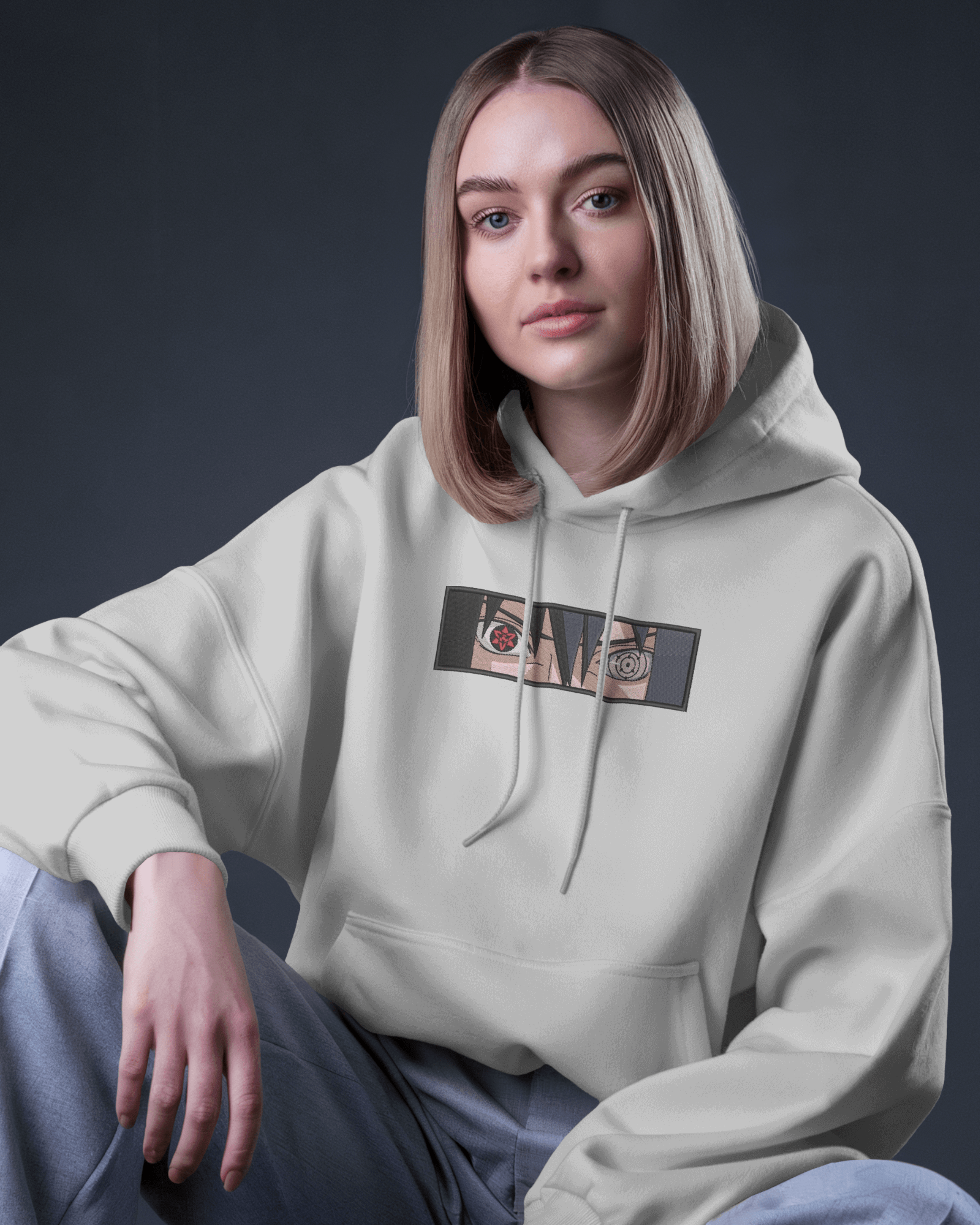 Hoodie Sasuke Uchiha Eyes Embroidered Design - TM SignatureHoodie Sasuke Uchiha Eyes Embroidered DesignHoodieTM SignatureSilverXSCotton