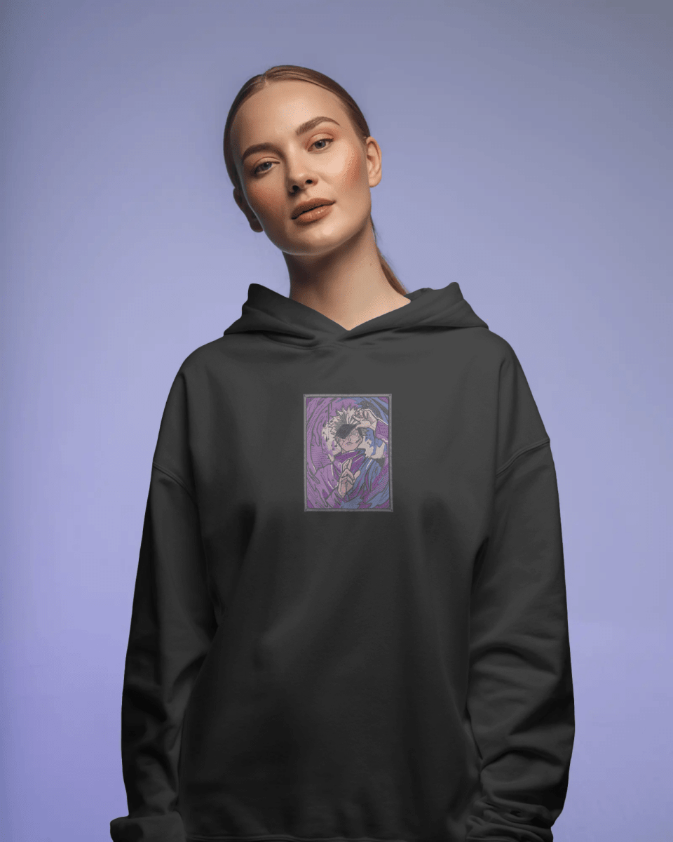Hoodie Satoru Gojo - Jujutsu Kaisen Embroidered Design - TM SignatureHoodie Satoru Gojo - Jujutsu Kaisen Embroidered DesignHoodieTM SignatureBlackXSCotton