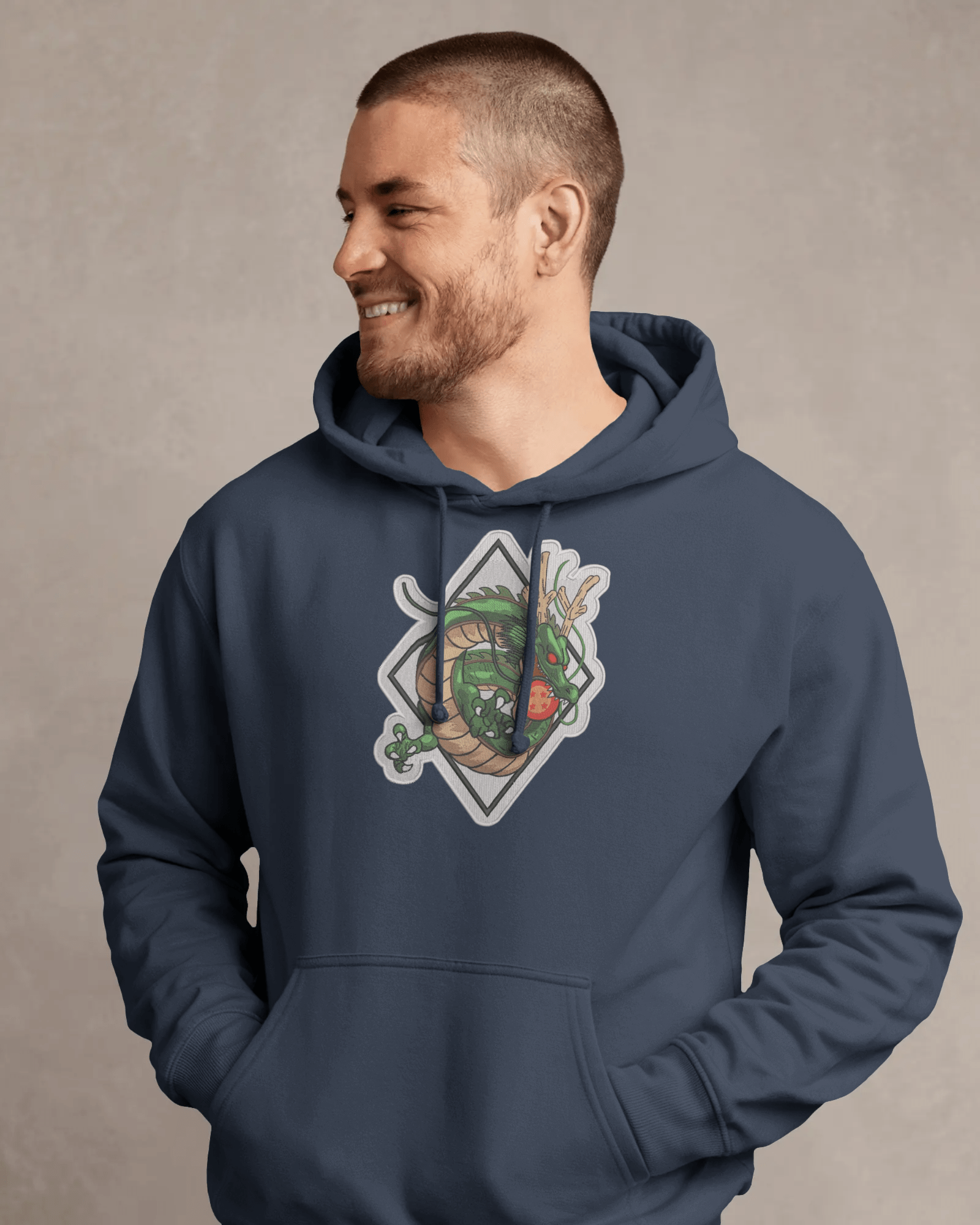 Hoodie Shenron Dragon Ball Embroidered Design - TM SignatureHoodie Shenron Dragon Ball Embroidered DesignHoodieTM SignatureNavyXSCotton