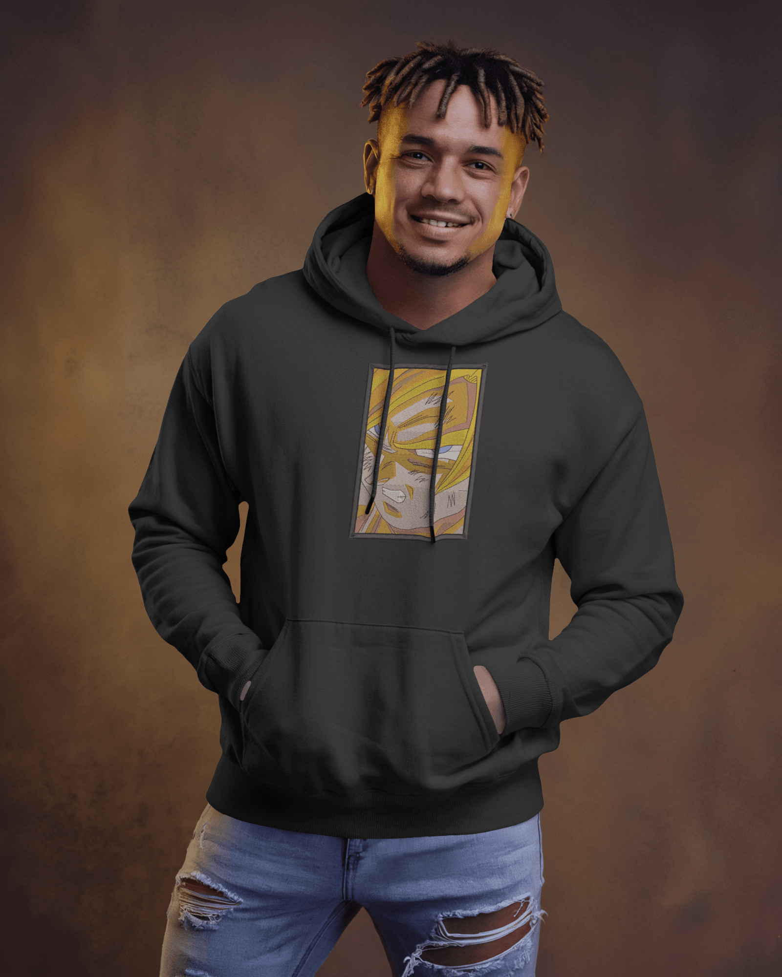 Hoodie Son Goku V3 Embroidered Design - TM SignatureHoodie Son Goku V3 Embroidered DesignHoodieTM SignatureBlackXSCotton