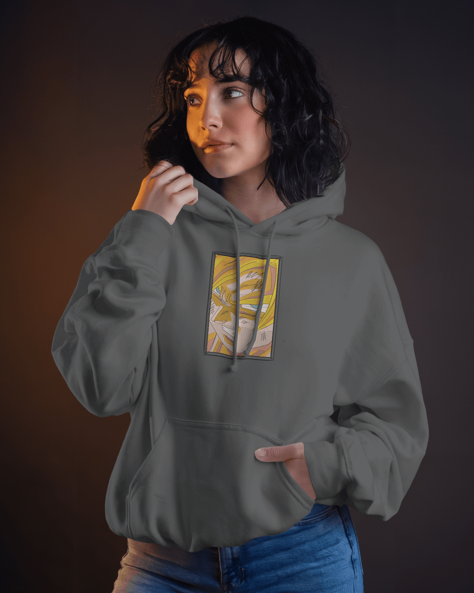 Hoodie Son Goku V3 Embroidered Design - TM SignatureHoodie Son Goku V3 Embroidered DesignHoodieTM SignatureGrayXSCotton
