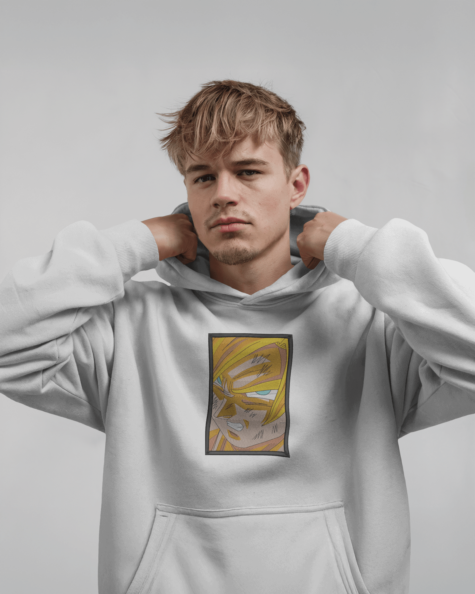 Hoodie Son Goku V3 Embroidered Design - TM SignatureHoodie Son Goku V3 Embroidered DesignHoodieTM SignatureWhiteXSCotton