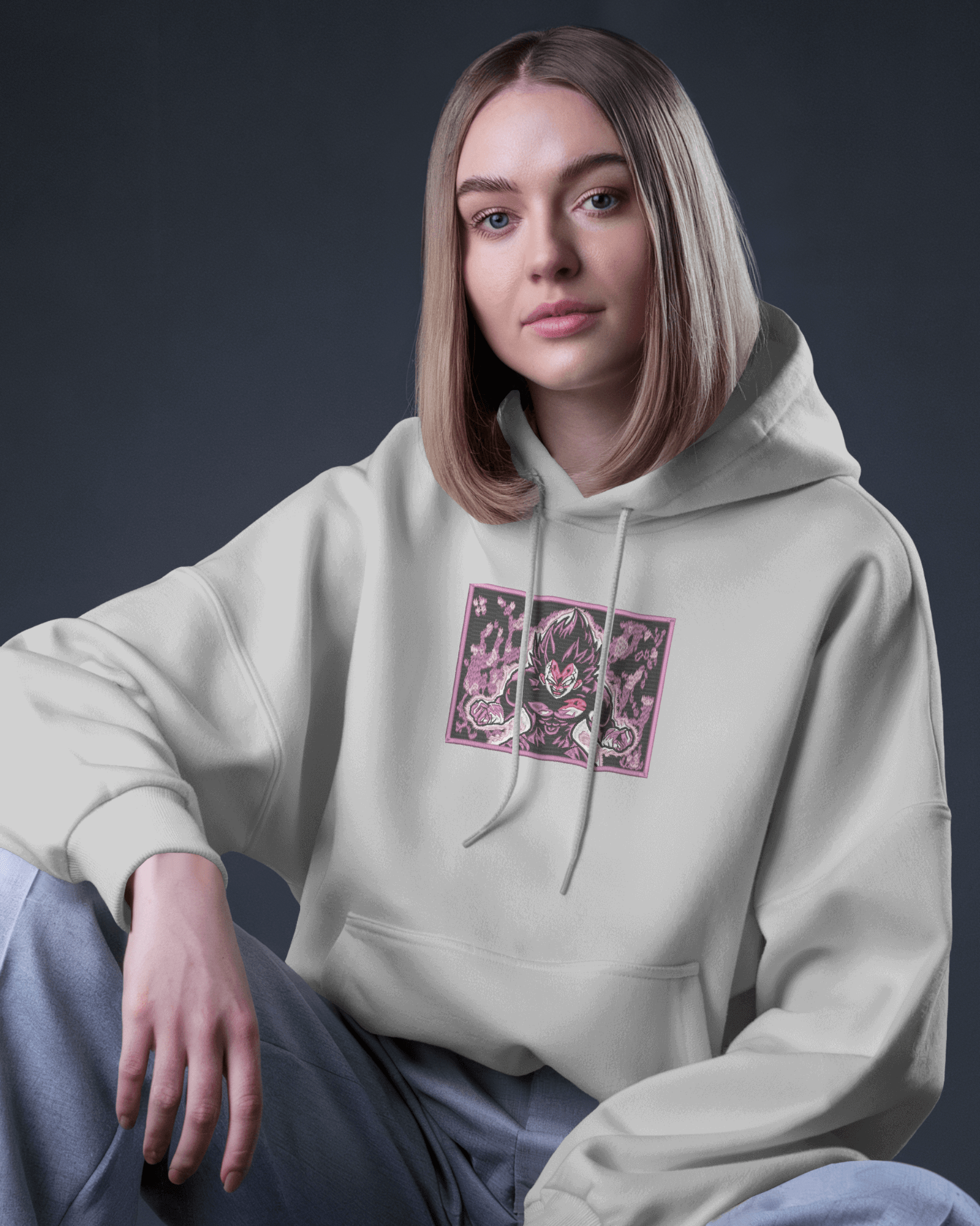 Hoodie Son Vegeta Ultra Ego Embroidered Design - TM SignatureHoodie Son Vegeta Ultra Ego Embroidered DesignHoodieTM SignatureSilverXSCotton