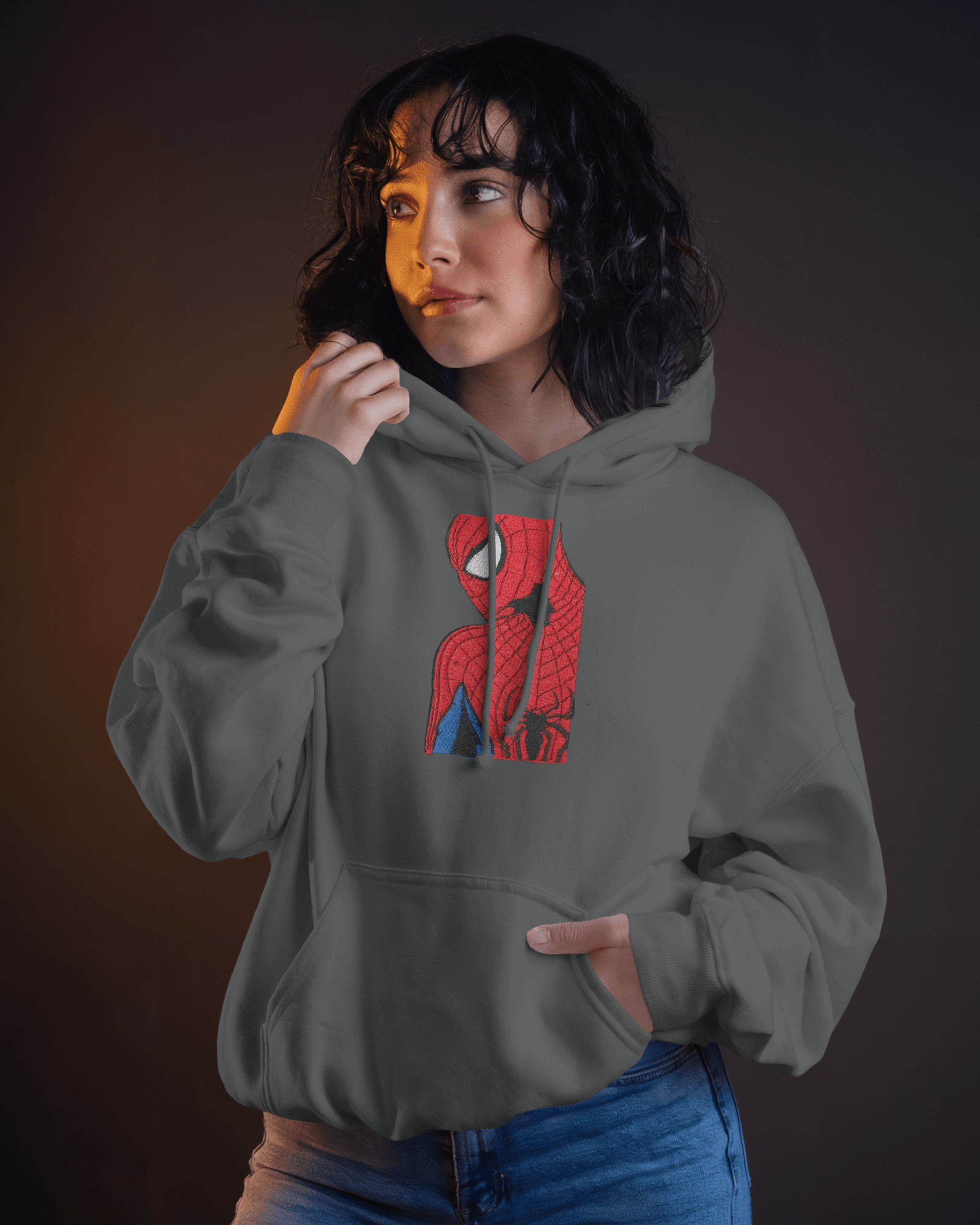 Hoodie Spider - Man (TASM) Embroidered Design - TM SignatureHoodie Spider - Man (TASM) Embroidered DesignHoodieTM SignatureGrayXSCotton
