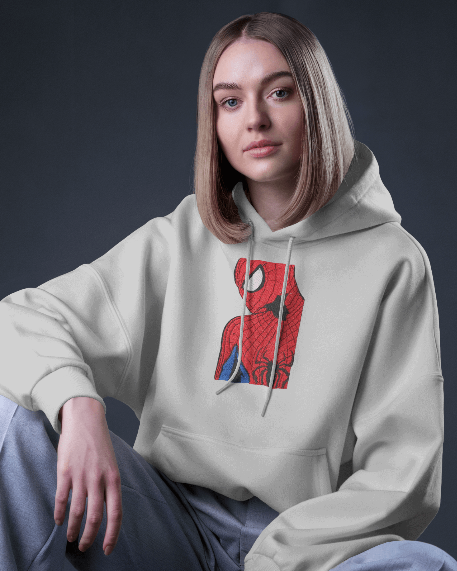 Hoodie Spider - Man (TASM) Embroidered Design - TM SignatureHoodie Spider - Man (TASM) Embroidered DesignHoodieTM SignatureSilverXSCotton
