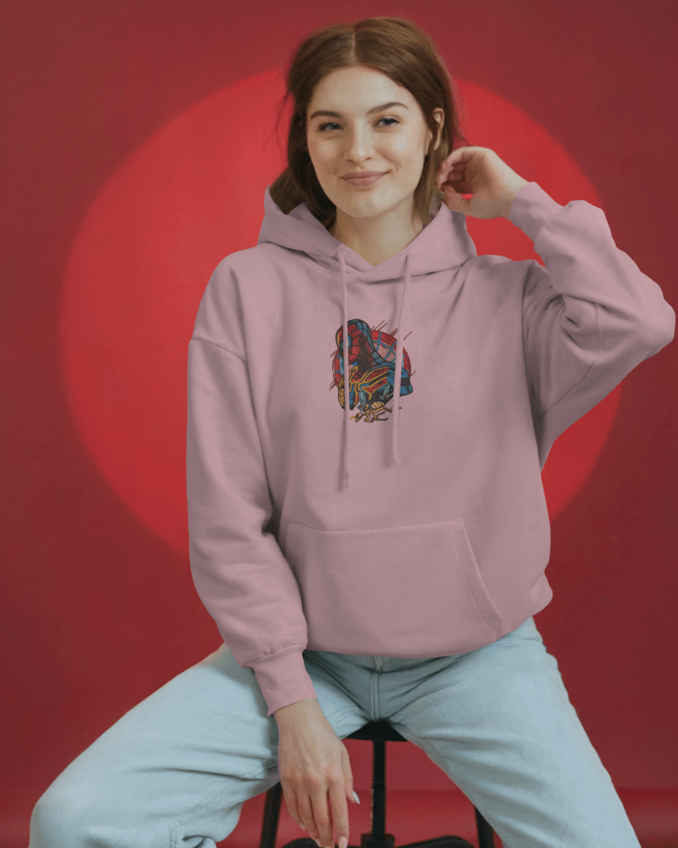 Hoodie Spider - man x Wasp Embroidered Design - TM SignatureHoodie Spider - man x Wasp Embroidered DesignHoodieTM SignaturePinkXSCotton