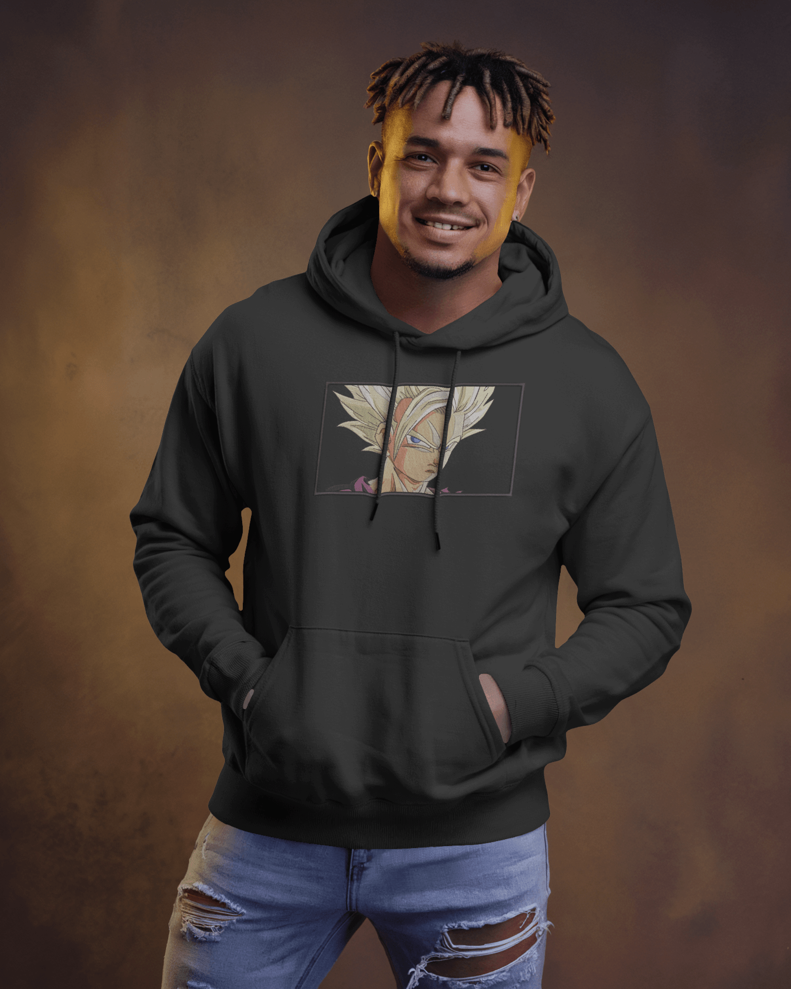 Hoodie SSJ Gohan Embroidered Design - TM SignatureHoodie SSJ Gohan Embroidered DesignHoodieTM SignatureBlackXSCotton