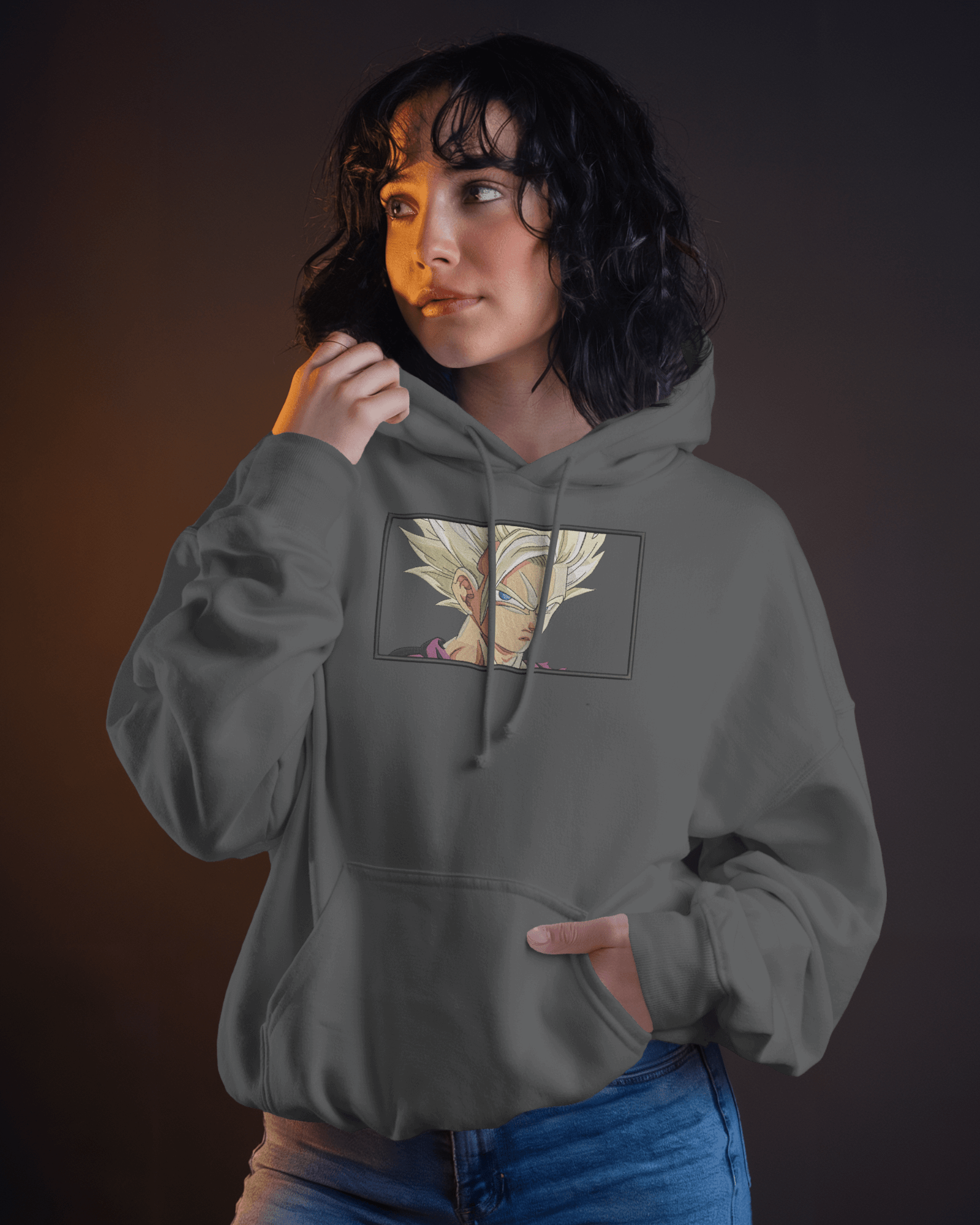 Hoodie SSJ Gohan Embroidered Design - TM SignatureHoodie SSJ Gohan Embroidered DesignHoodieTM SignatureGrayXSCotton