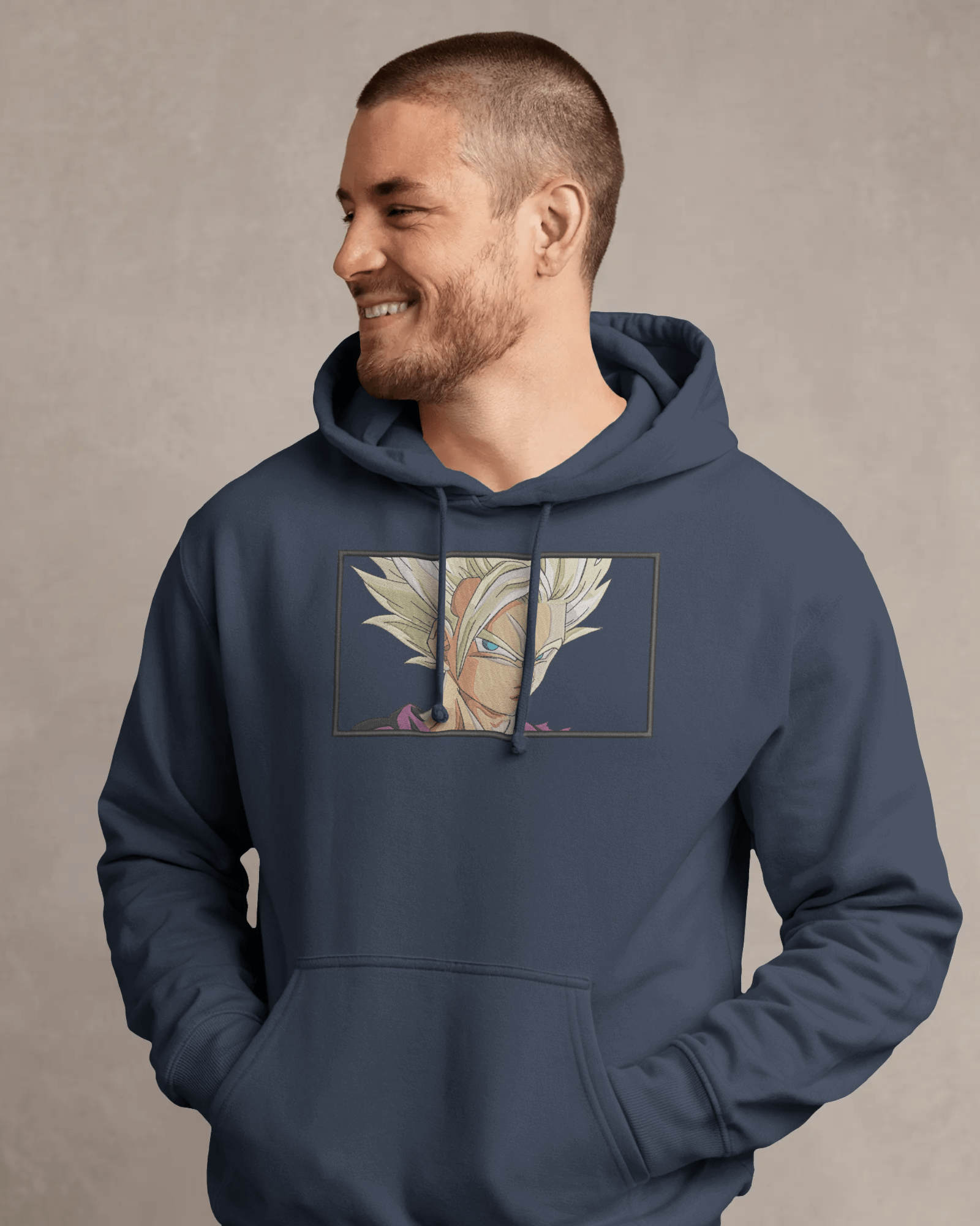 Hoodie SSJ Gohan Embroidered Design - TM SignatureHoodie SSJ Gohan Embroidered DesignHoodieTM SignatureNavyXSCotton