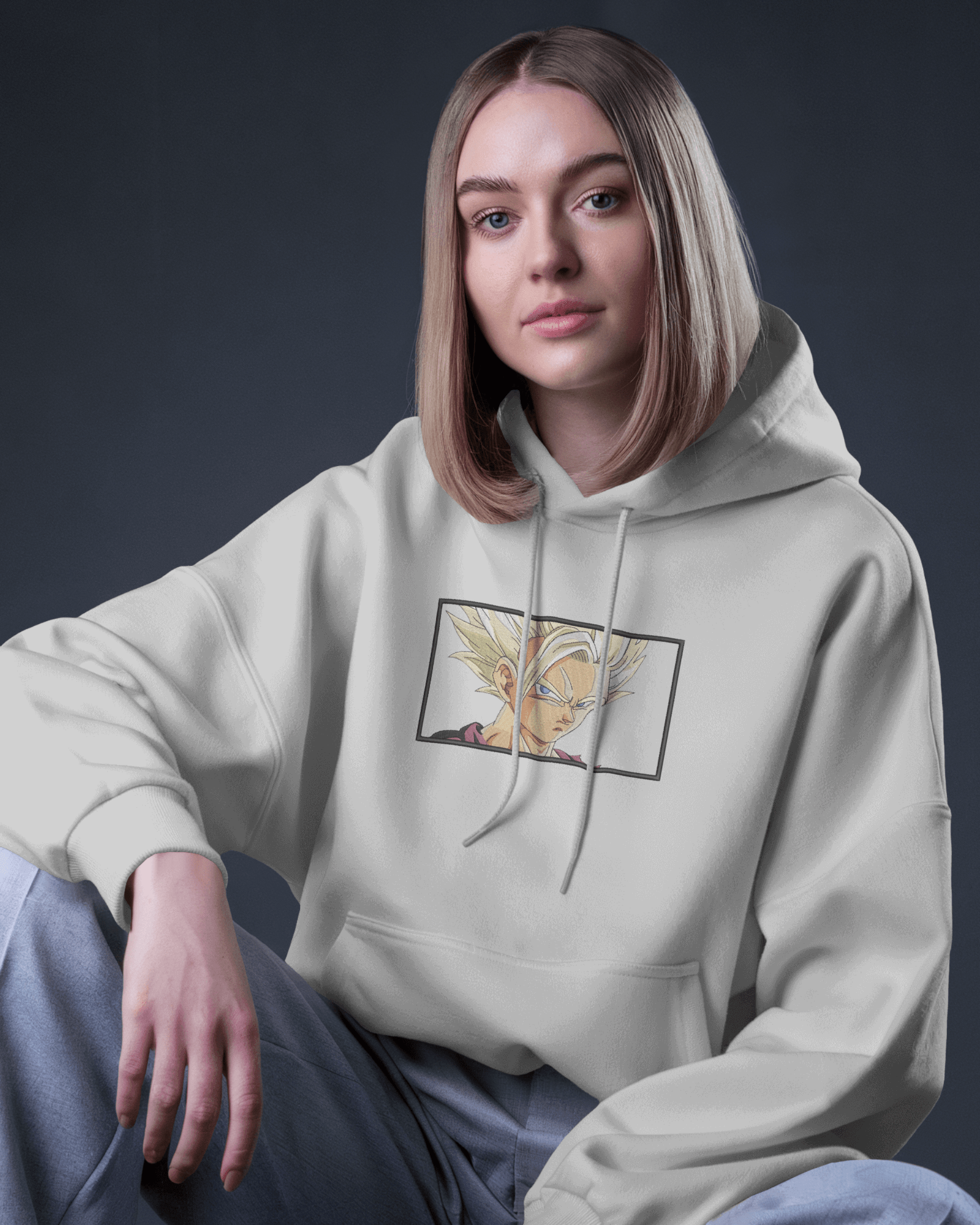 Hoodie SSJ Gohan Embroidered Design - TM SignatureHoodie SSJ Gohan Embroidered DesignHoodieTM SignatureSilverXSCotton