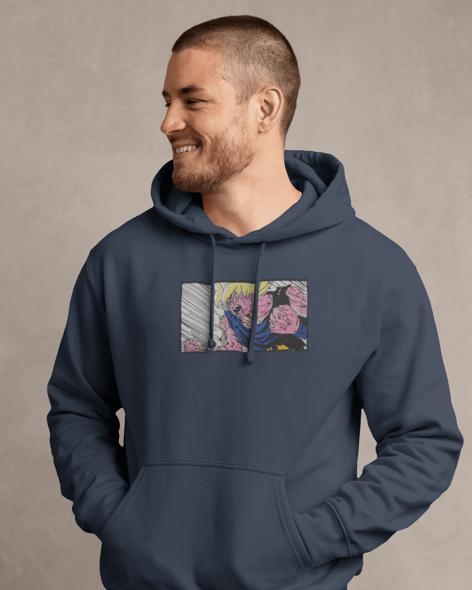 Hoodie SSJ Goku Rage Embroidered Design - TM SignatureHoodie SSJ Goku Rage Embroidered DesignHoodieTM SignatureNavyXSCotton