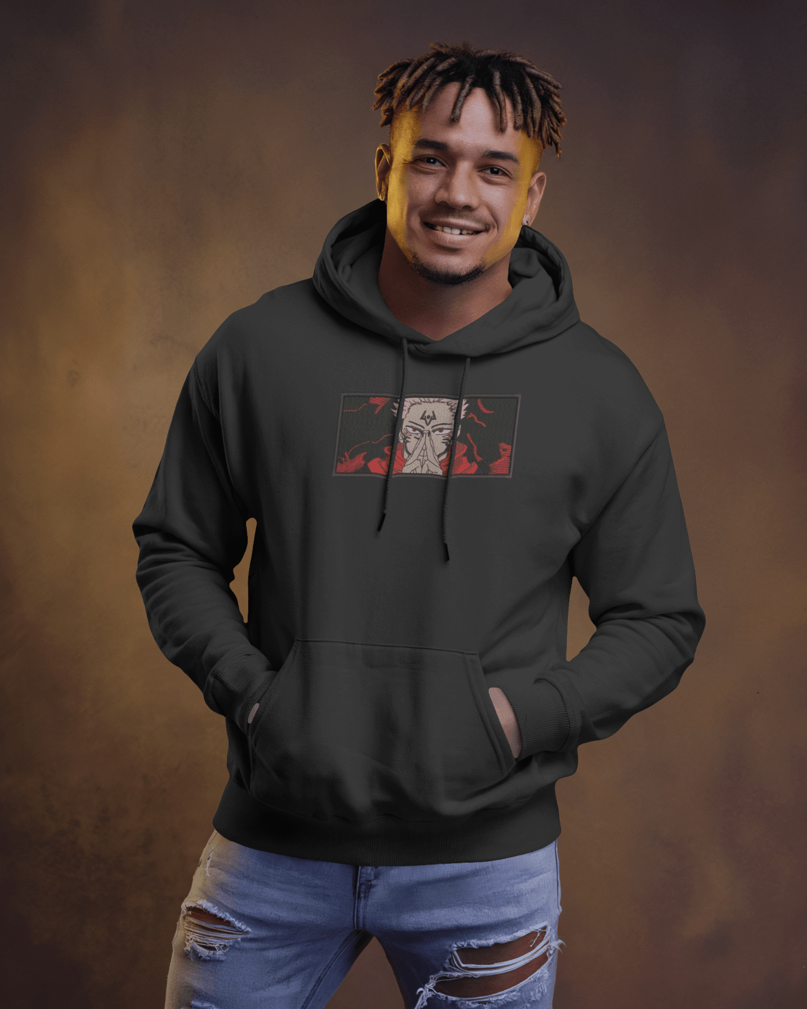 Hoodie Sukuna Embroidered Design - TM SignatureHoodie Sukuna Embroidered DesignHoodieTM SignatureBlackXSCotton