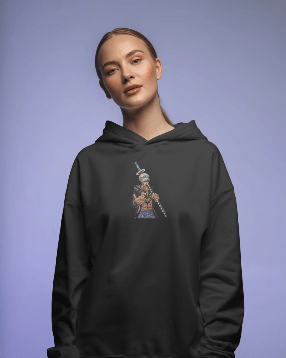 Hoodie Trafalgar D. Water Law - One Piece Embroidered Design - TM SignatureHoodie Trafalgar D. Water Law - One Piece Embroidered DesignHoodieTM SignatureBlackXSCotton