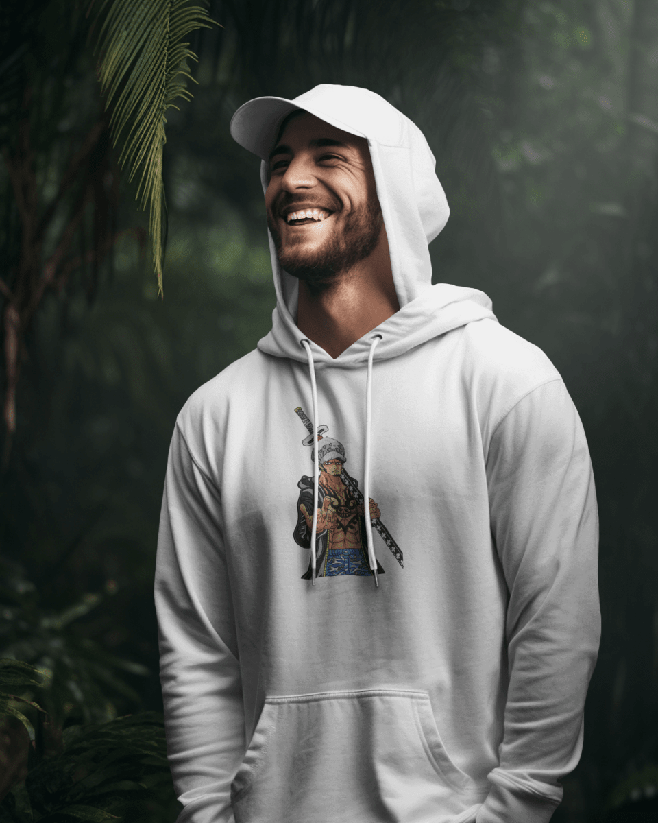 Hoodie Trafalgar D. Water Law - One Piece Embroidered Design - TM SignatureHoodie Trafalgar D. Water Law - One Piece Embroidered DesignHoodieTM SignatureWhiteXSCotton