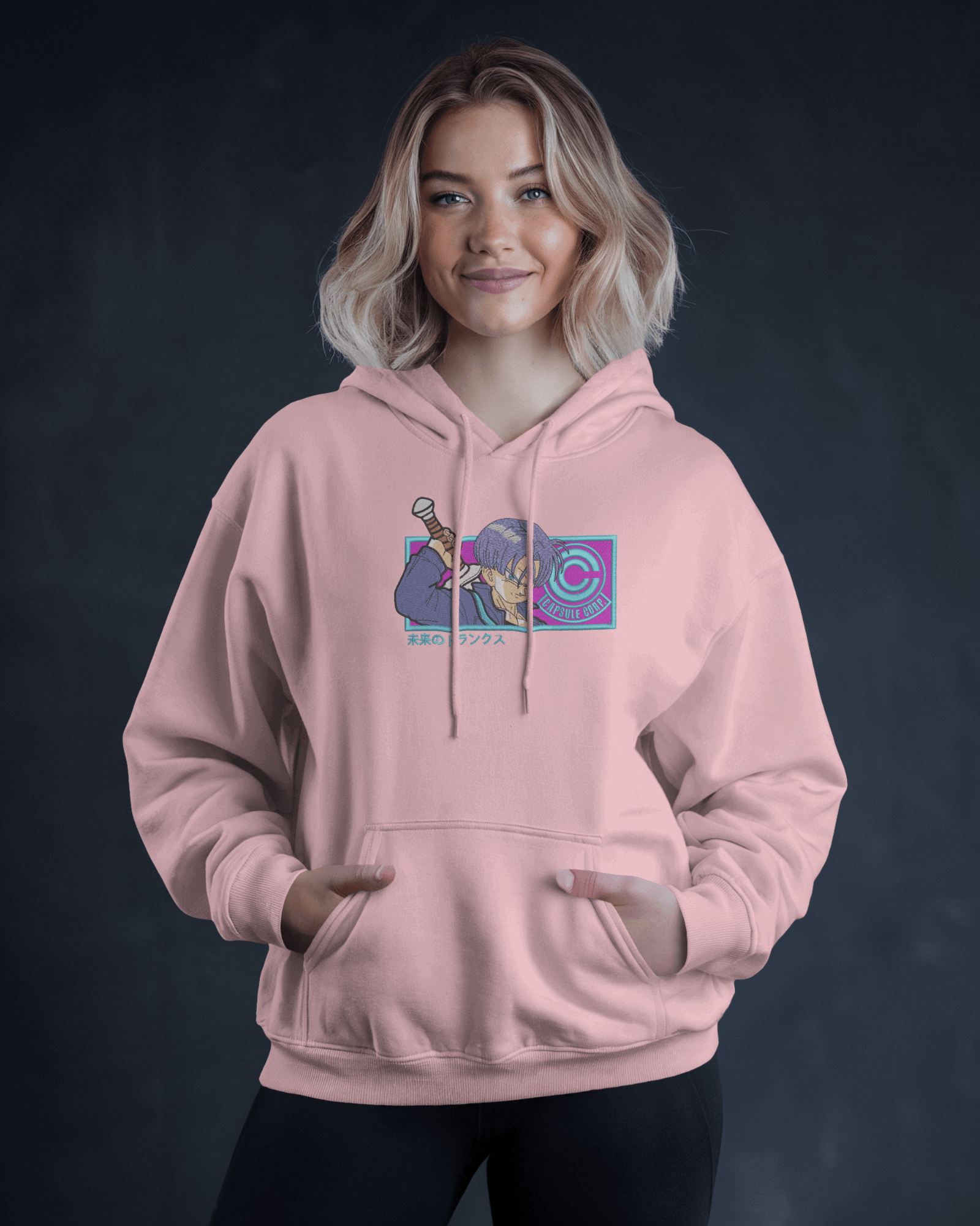 Hoodie Trunks Embroidered Design - TM SignatureHoodie Trunks Embroidered DesignHoodieTM SignaturePinkXSCotton