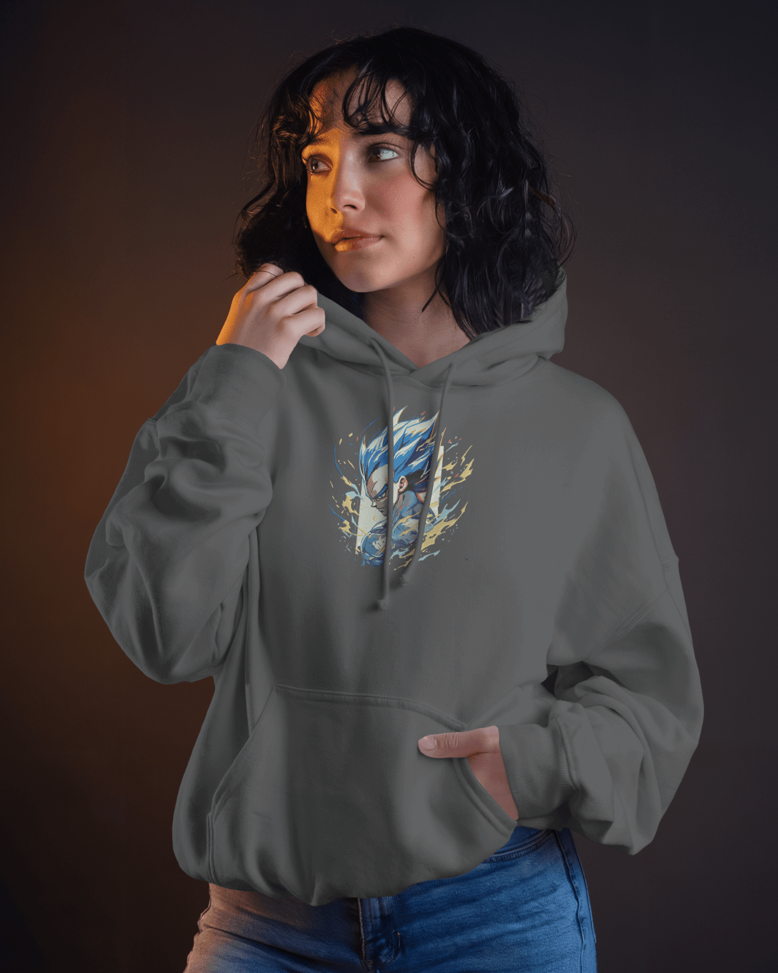 Hoodie Vegeta Premium Embroidered Design - TM SignatureHoodie Vegeta Premium Embroidered DesignHoodieTM SignatureGrayXSCotton