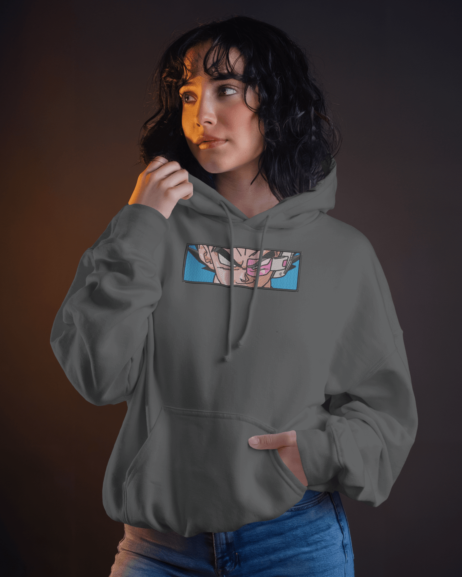Hoodie Vegeta Saiyan Embroidered Design - TM SignatureHoodie Vegeta Saiyan Embroidered DesignHoodieTM SignatureGrayXSCotton