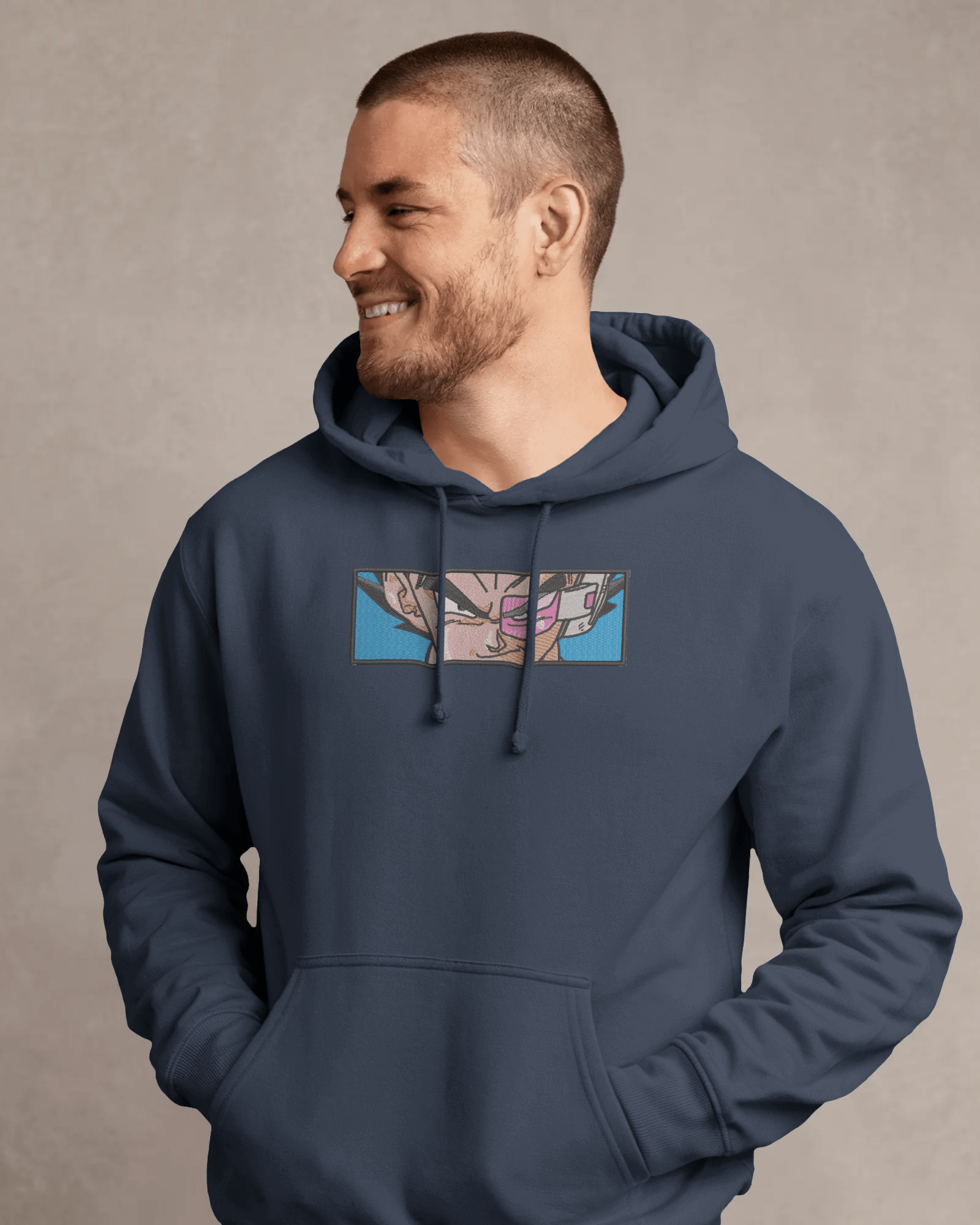 Hoodie Vegeta Saiyan Embroidered Design - TM SignatureHoodie Vegeta Saiyan Embroidered DesignHoodieTM SignatureNavyXSCotton