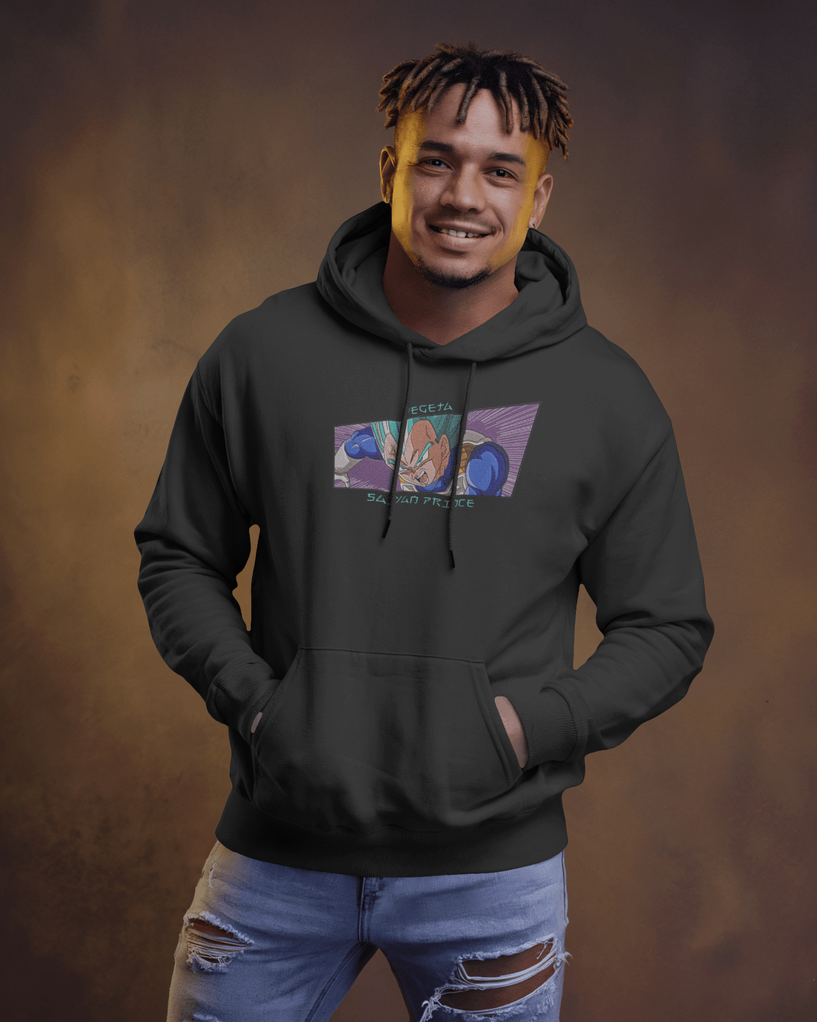 Hoodie Vegeta Saiyan Prince Embroidered Design - TM SignatureHoodie Vegeta Saiyan Prince Embroidered DesignHoodieTM SignatureBlackXSCotton