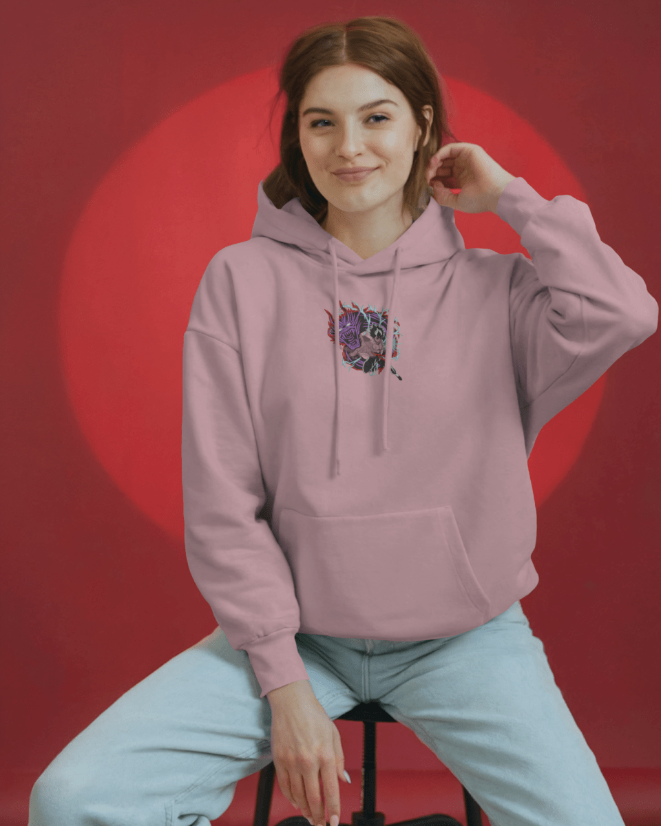 Hoodie YuYu Hakusho Hiei Dragon of the Darkness Flame Embroidered Design - TM SignatureHoodie YuYu Hakusho Hiei Dragon of the Darkness Flame Embroidered DesignHoodieTM SignaturePinkXSCotton
