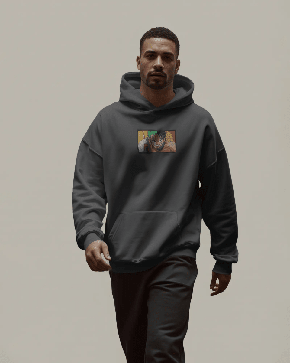 Hoodie Zoro x Luffy Embroidered Design - TM SignatureHoodie Zoro x Luffy Embroidered DesignHoodieTM SignatureDark GrayXSCotton