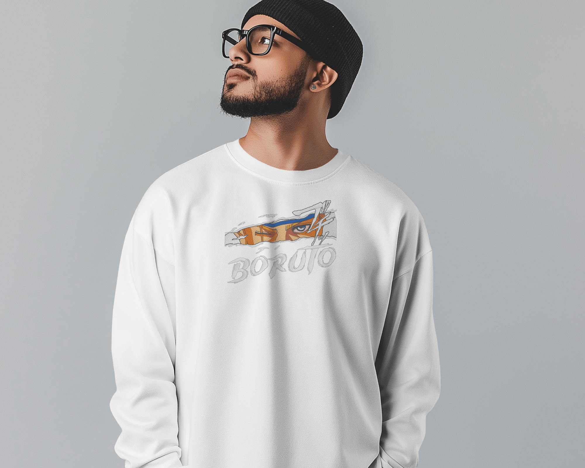 Sweater Boruto Embroidered Design - TM SignatureSweater Boruto Embroidered DesignSweatersTM SignatureWhiteXSCotton
