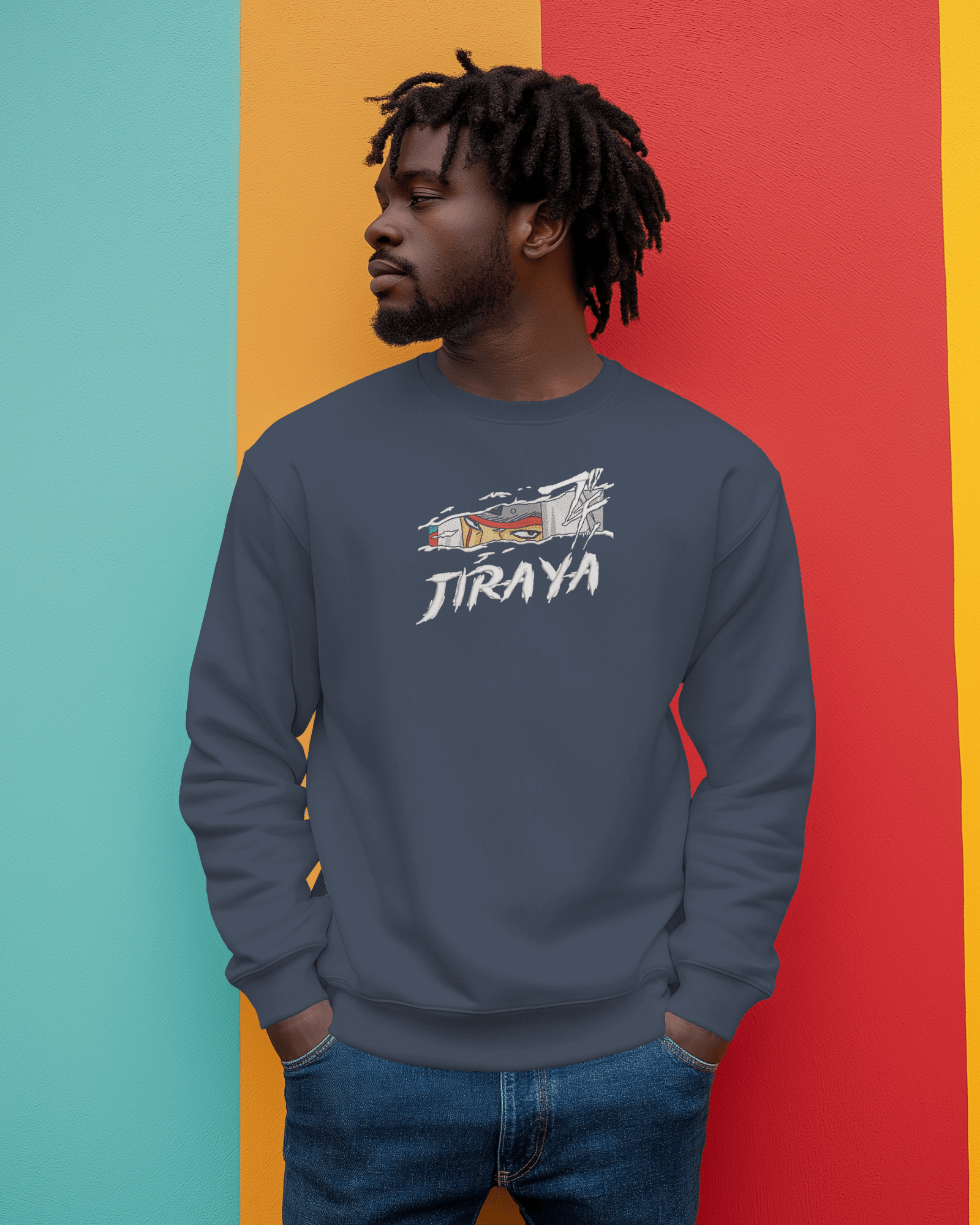 Sweater Jiraya Embroidered Design - TM SignatureSweater Jiraya Embroidered DesignSweatersTM SignatureNavyXSCotton