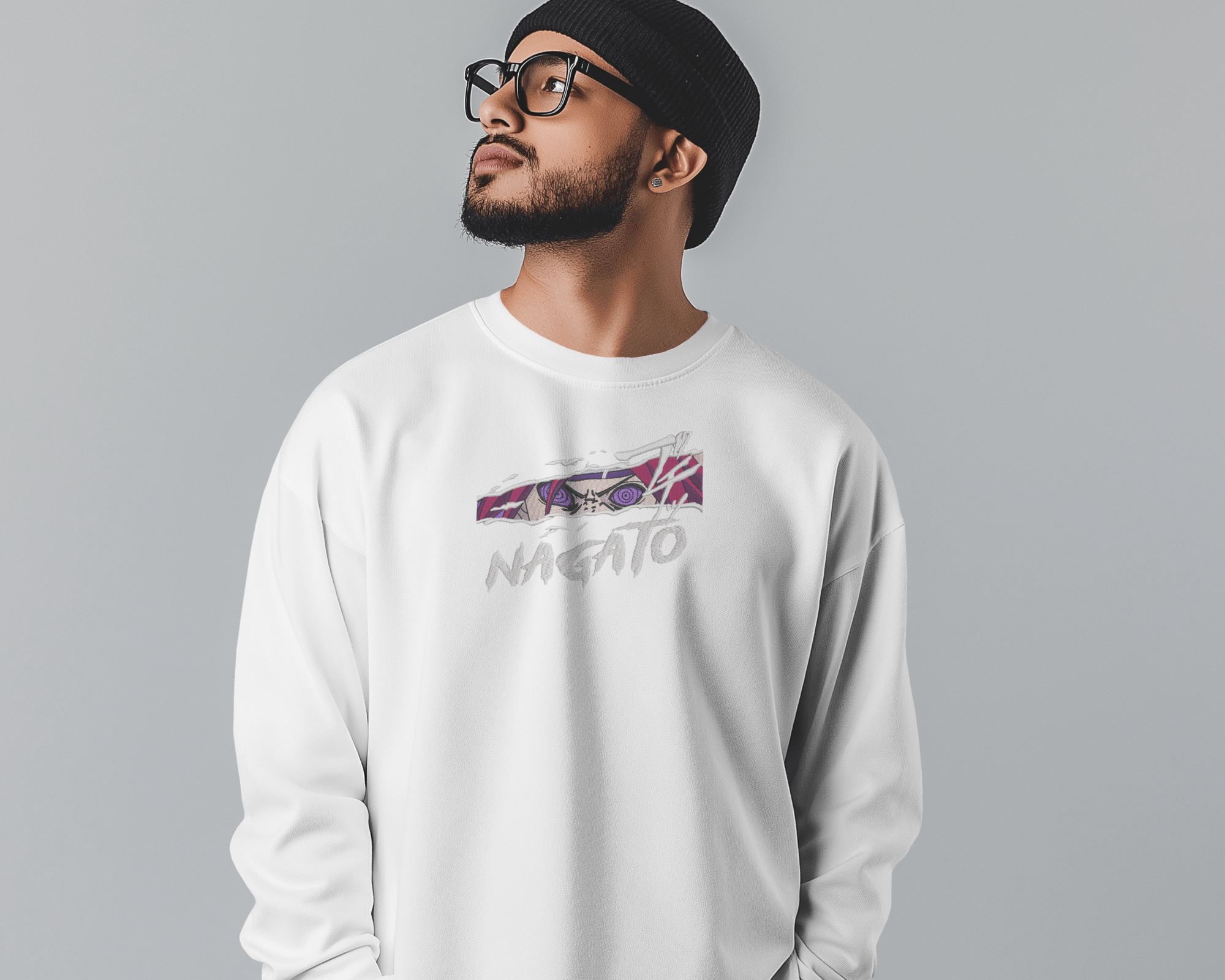 Sweater Nagato Embroidered Design - TM SignatureSweater Nagato Embroidered DesignSweatersTM SignatureWhiteXSCotton