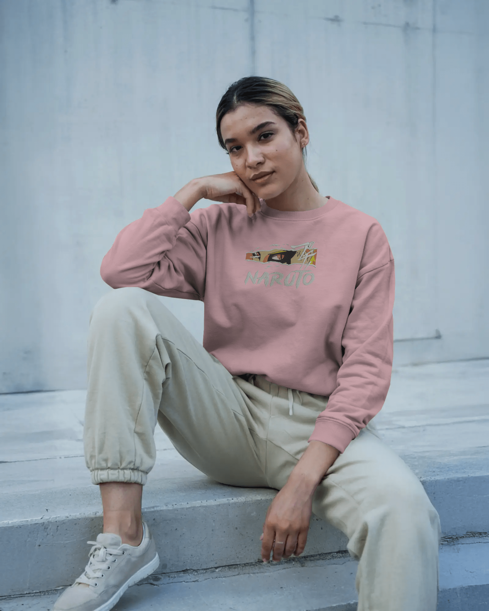 Sweater Naruto Embroidered Design - TM SignatureSweater Naruto Embroidered DesignSweatersTM SignaturePinkXSCotton