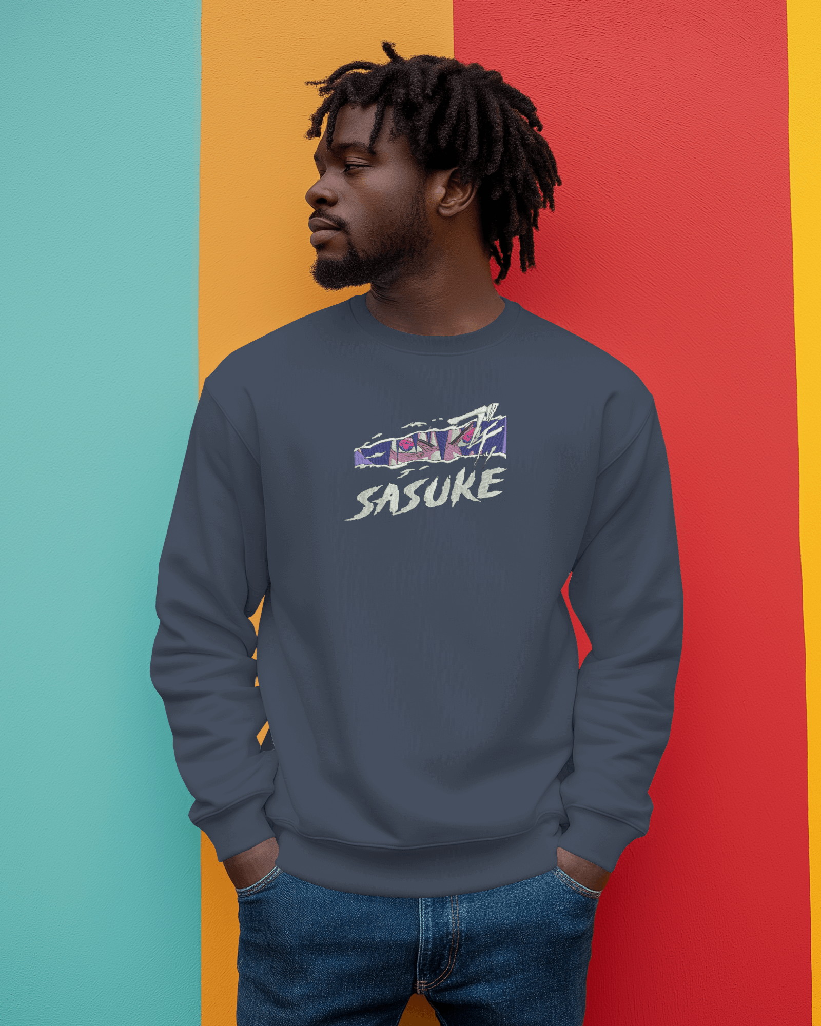 Sweater Sasuke Embroidered Design - TM SignatureSweater Sasuke Embroidered DesignSweatersTM SignatureNavyXSCotton