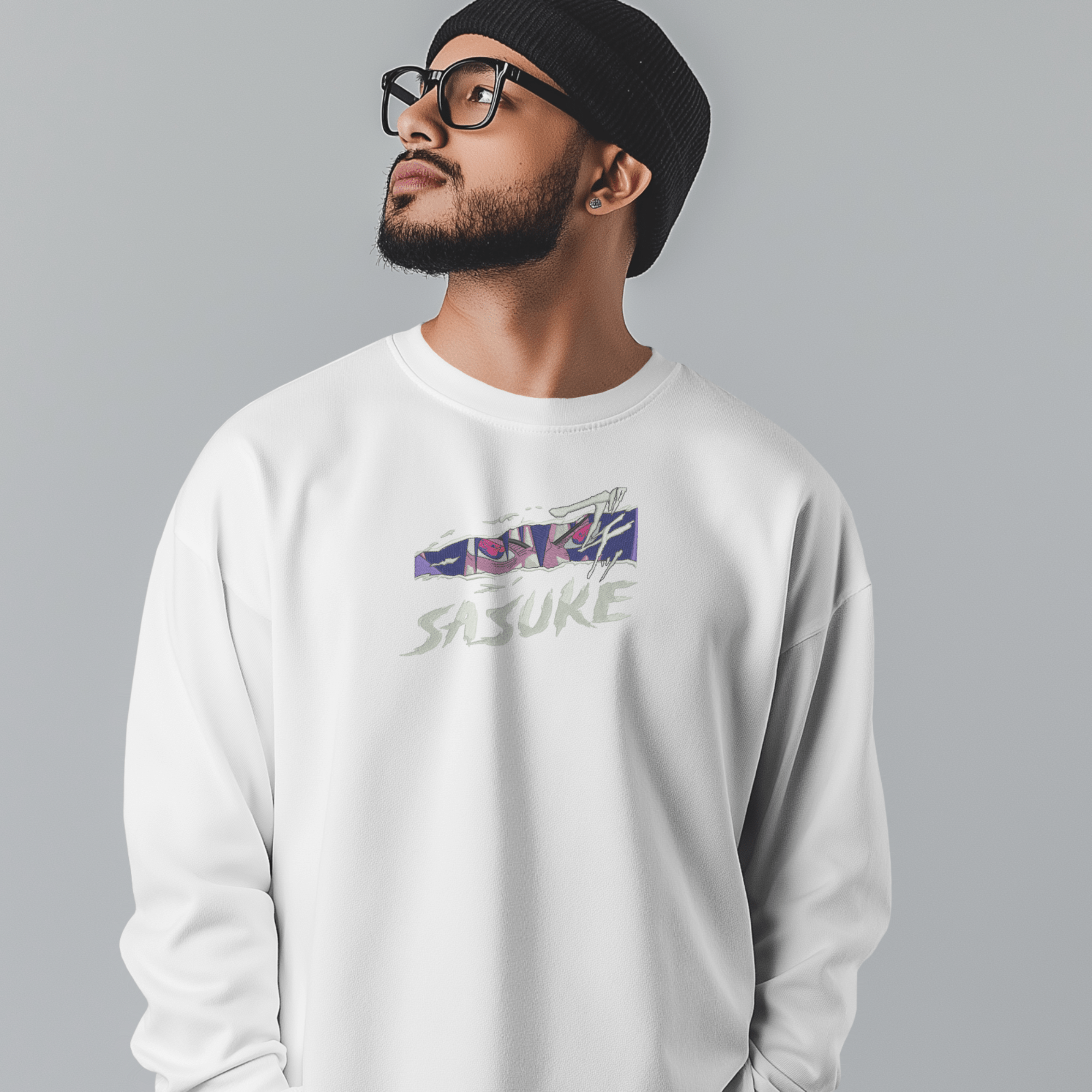 Sweater Sasuke Embroidered Design - TM SignatureSweater Sasuke Embroidered DesignSweatersTM SignatureWhiteXSCotton