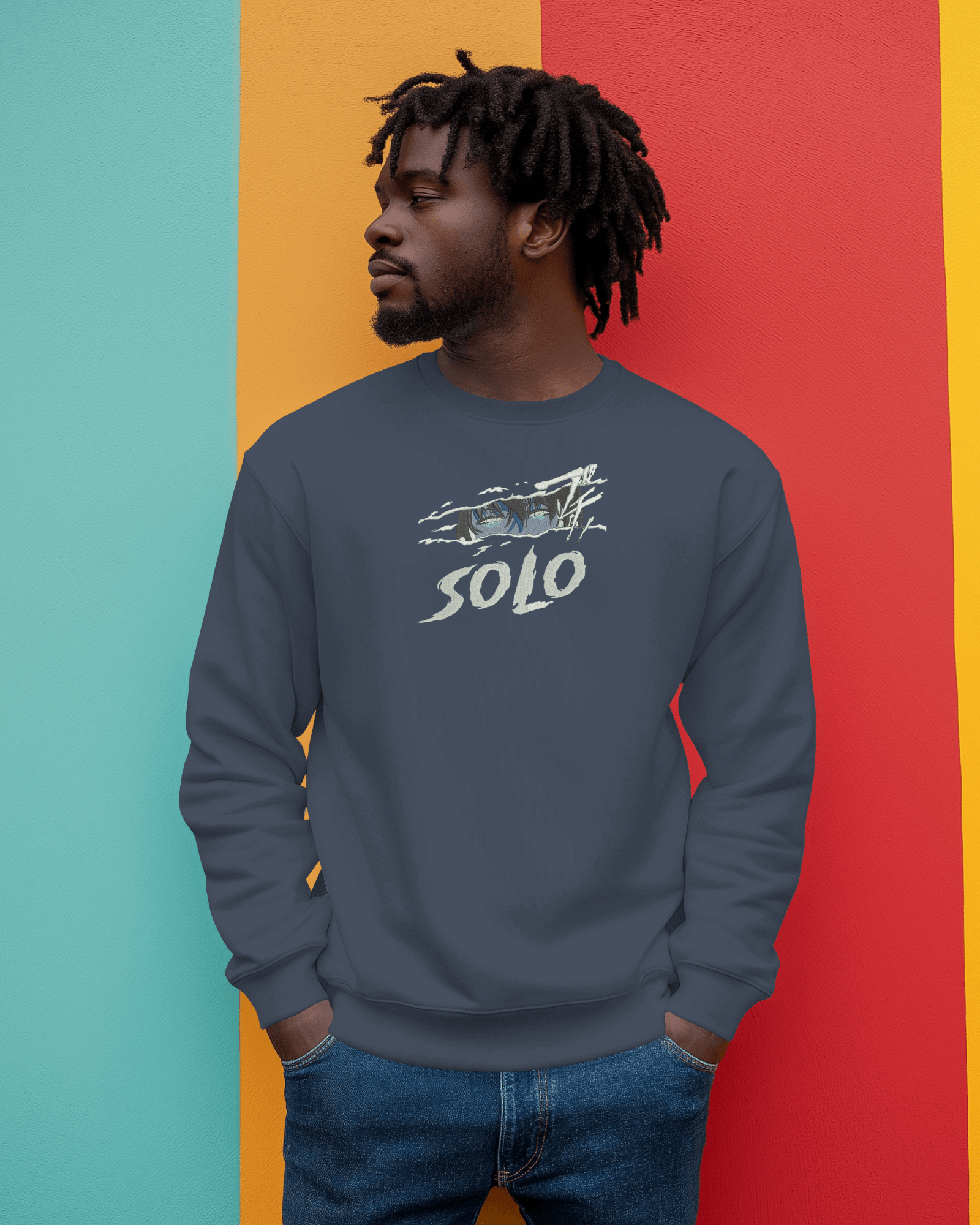 Sweater Solo Embroidered Design - TM SignatureSweater Solo Embroidered DesignSweatersTM SignatureNavyXSCotton