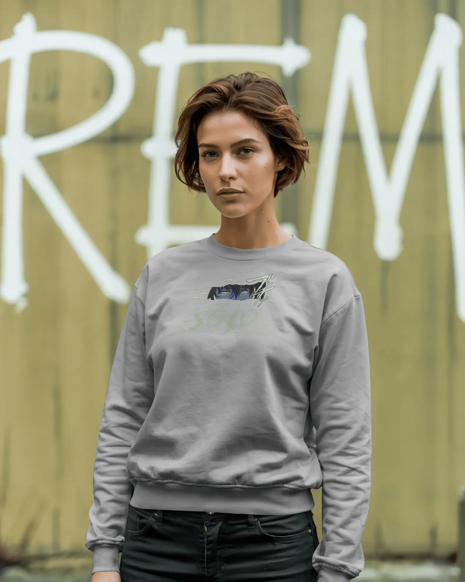 Sweater Solo Embroidered Design - TM SignatureSweater Solo Embroidered DesignSweatersTM SignatureSilverXSCotton