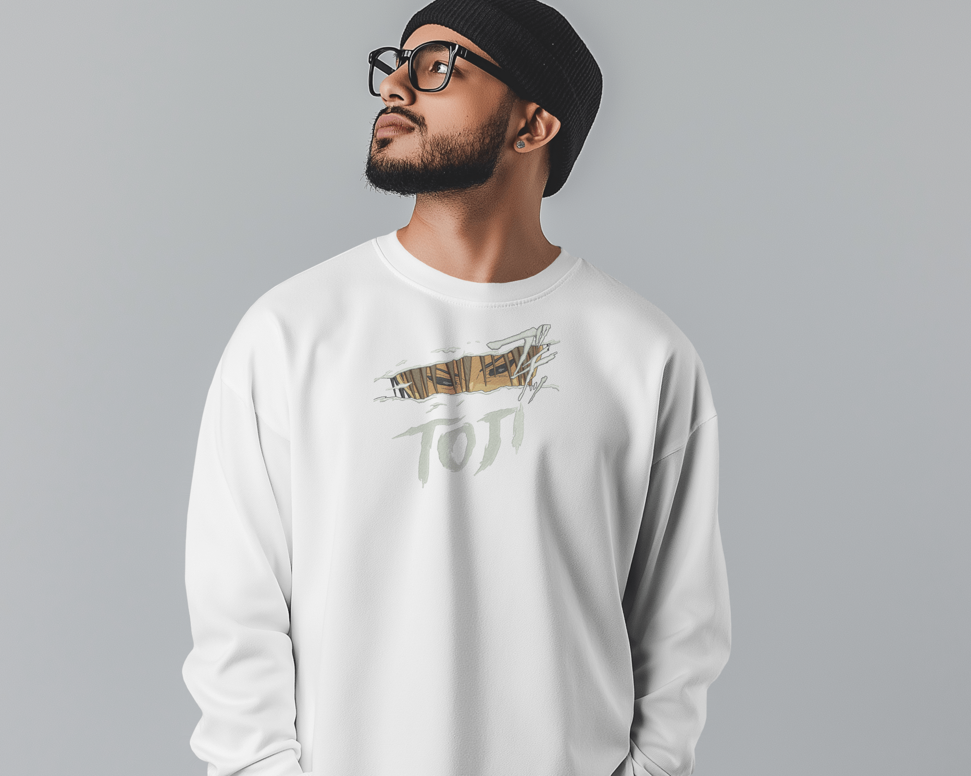 Sweater Toji Embroidered Design - TM SignatureSweater Toji Embroidered DesignSweatersTM SignatureWhiteXSCotton