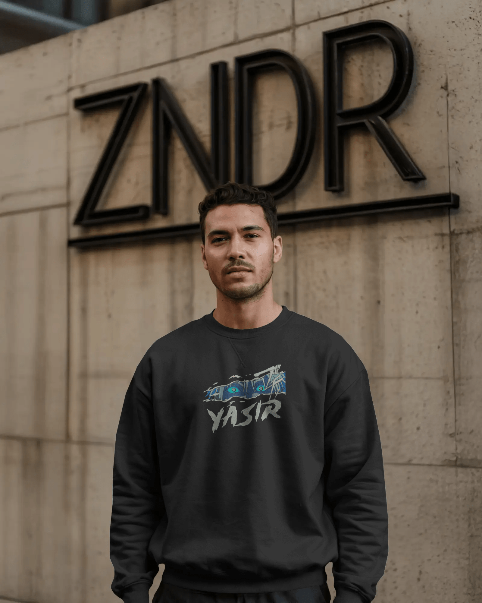 Sweater Yasir Embroidered Design - TM SignatureSweater Yasir Embroidered DesignSweatersTM SignatureBlackXSCotton