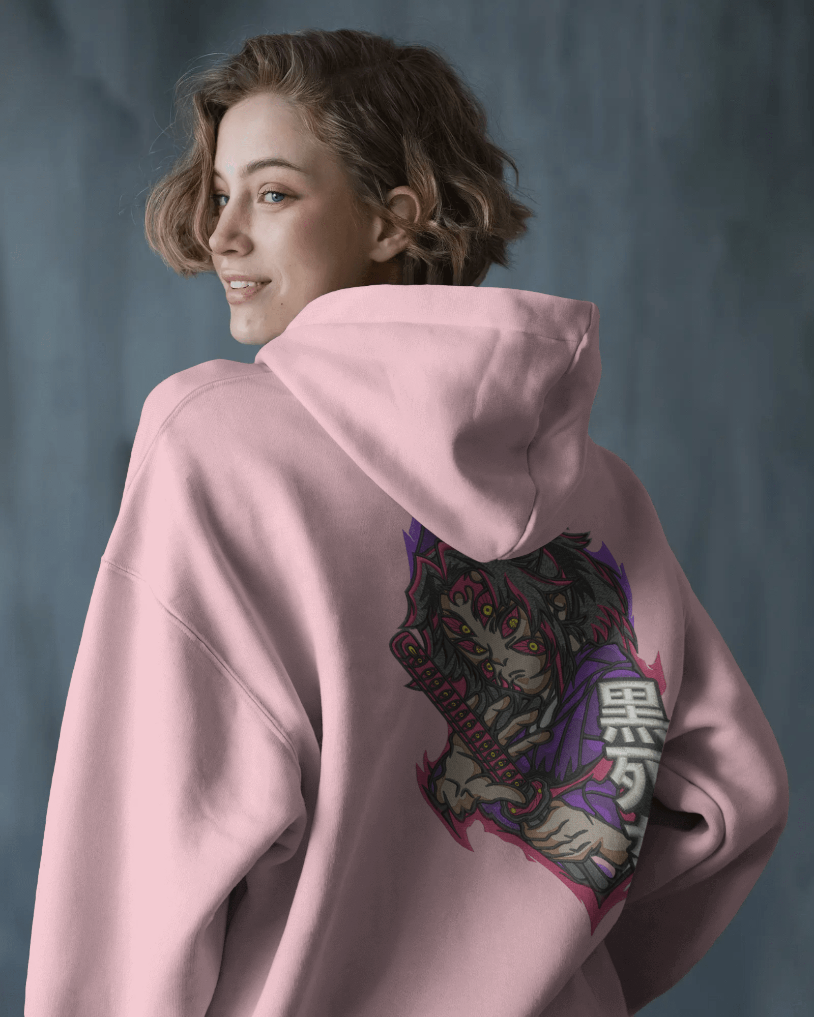 Zip - Up Hoodie Kokushibo Demon Slayer - TM SignatureZip - Up Hoodie Kokushibo Demon SlayerZip - Up HoodiesTM SignaturePinkXSCotton
