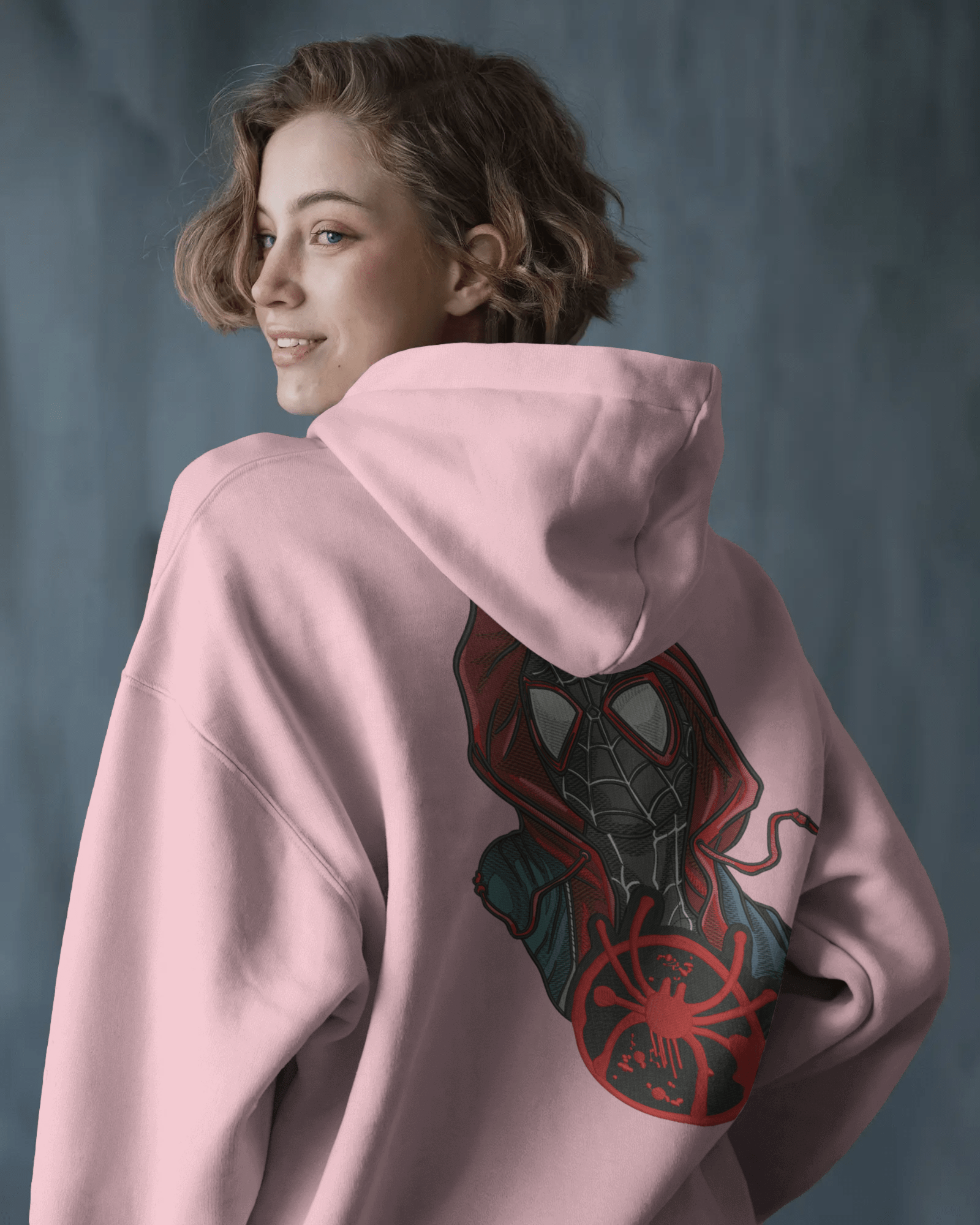 Zip - Up Hoodie Spider - Man (Miles Morales) - TM SignatureZip - Up Hoodie Spider - Man (Miles Morales)Zip - Up HoodiesTM SignaturePinkXSCotton