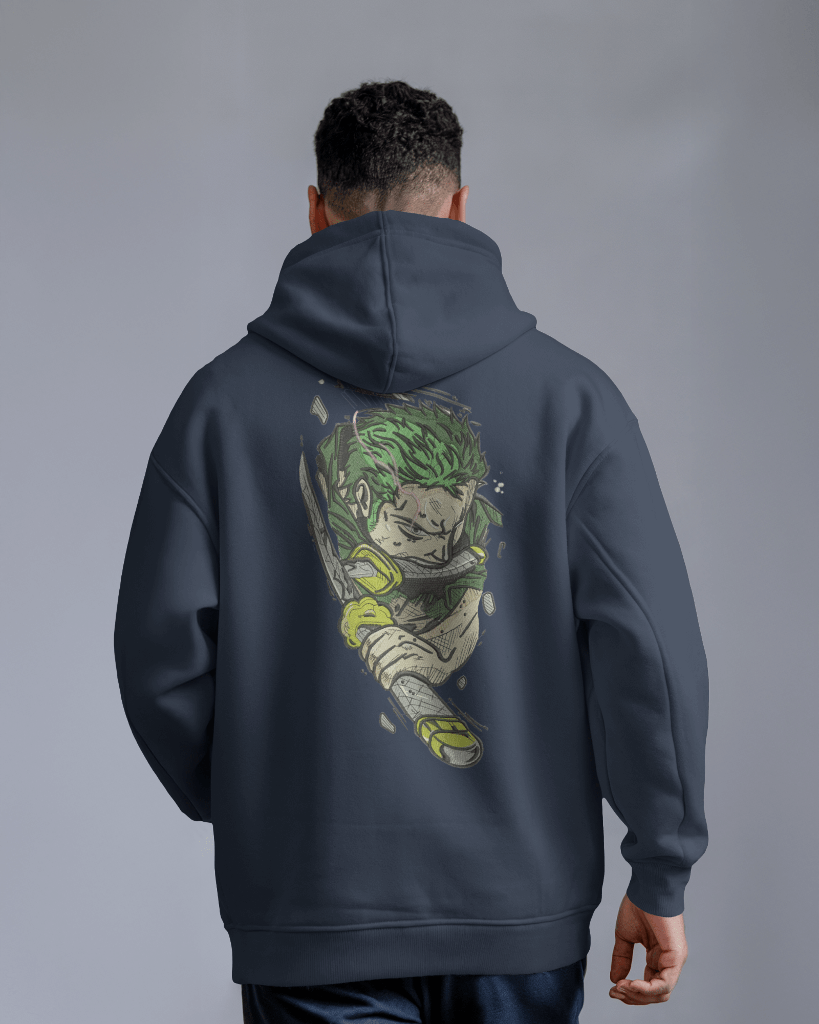 Zip - Up Hoodie Zoro One Piece - TM SignatureZip - Up Hoodie Zoro One PieceZip - Up HoodiesTM SignatureNavyXSCotton